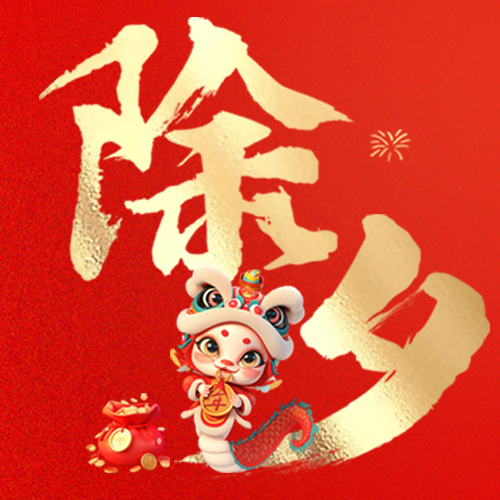 蛇年除夕卡通风格微信公众号次图
