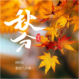 秋分节气昼夜平分微信公众号次图