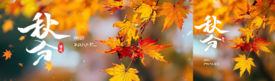 秋分时节实景宣传公众号封面图