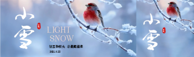 小雪时节冬日美景公众号封面图