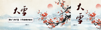 大雪节气腊梅盛开公众号封面图