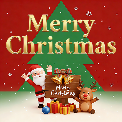 圣诞节红色简约微信公众号次图