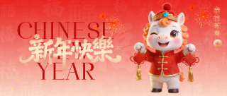 新年快乐马年如意微信公众号首图