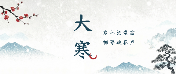 大寒时节国风梅花微信公众号首图