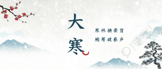 大寒时节国风梅花微信公众号首图