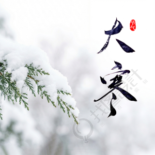 大寒节气极简风微信公众号次图