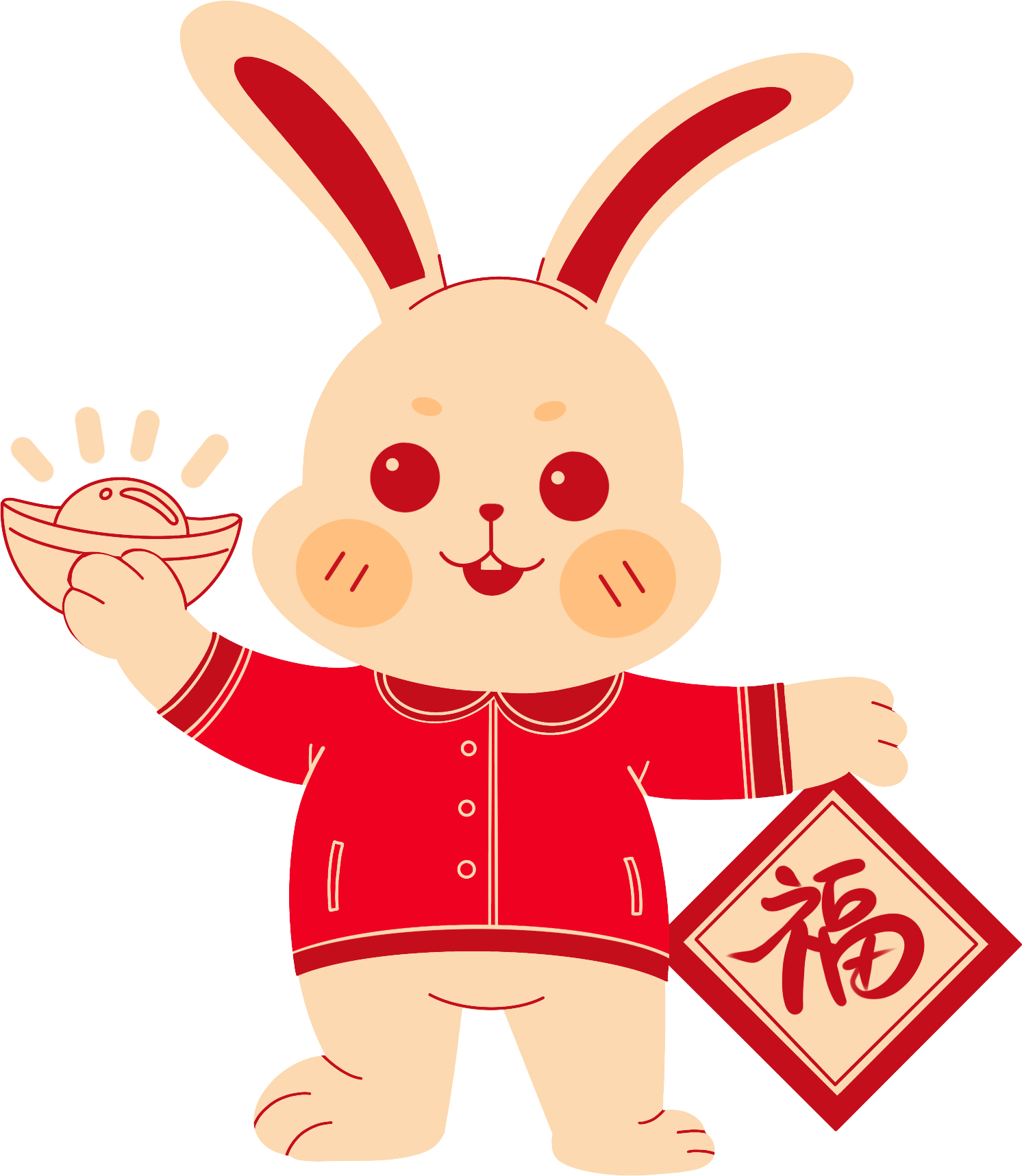 兔年兔子素材图片如何绘制?