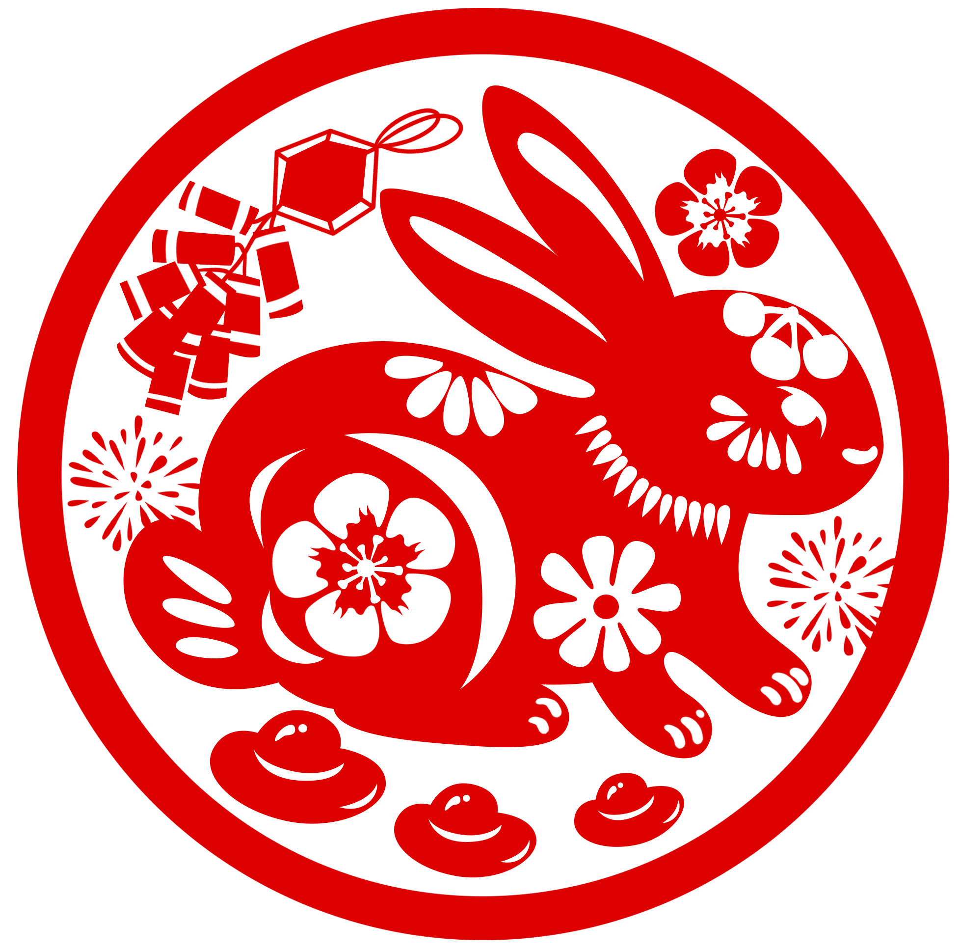 兔年大吉剪纸绘画图片创作方法！快速制作技巧！