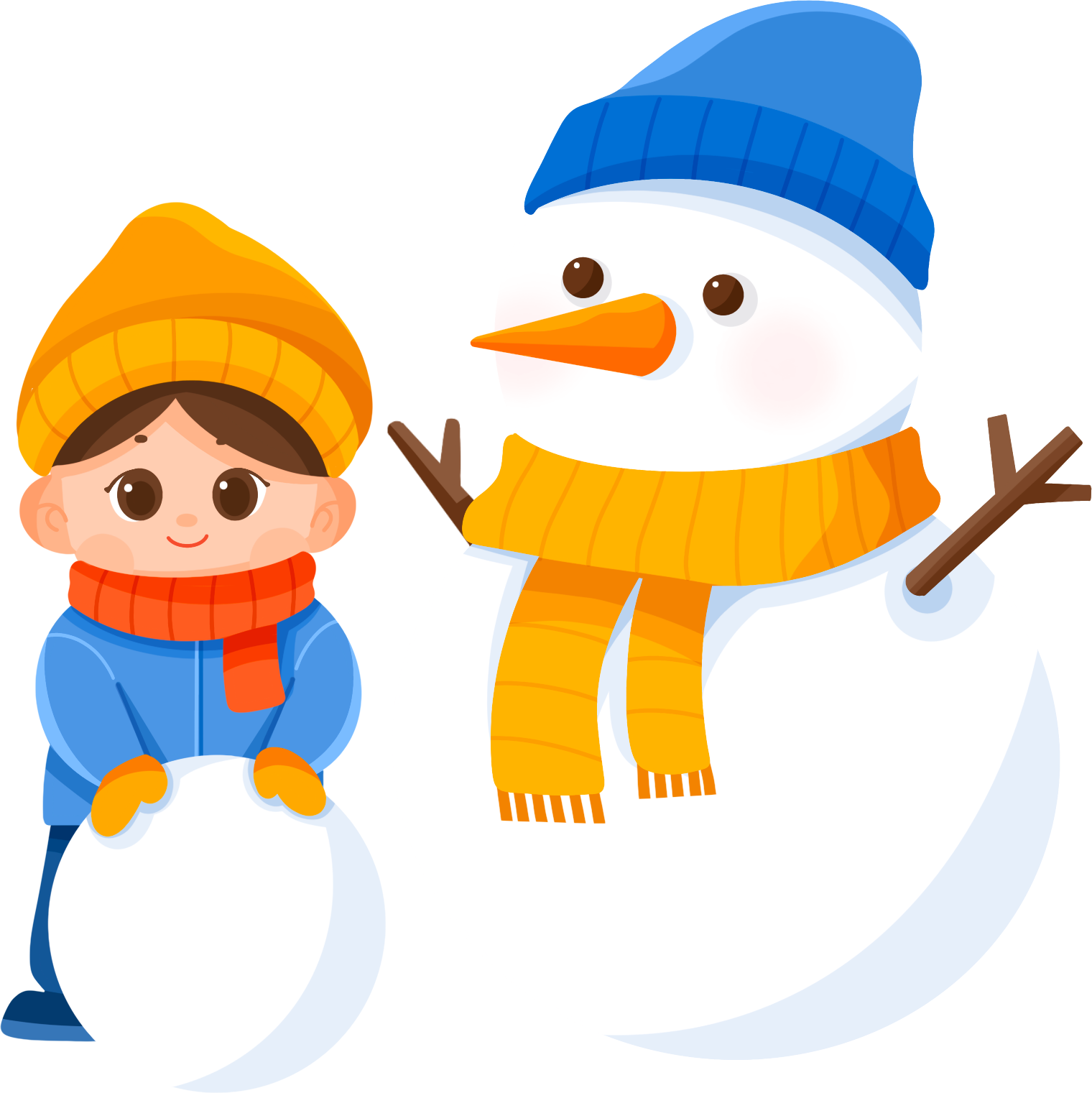 堆雪人的绘画图片制作方法！