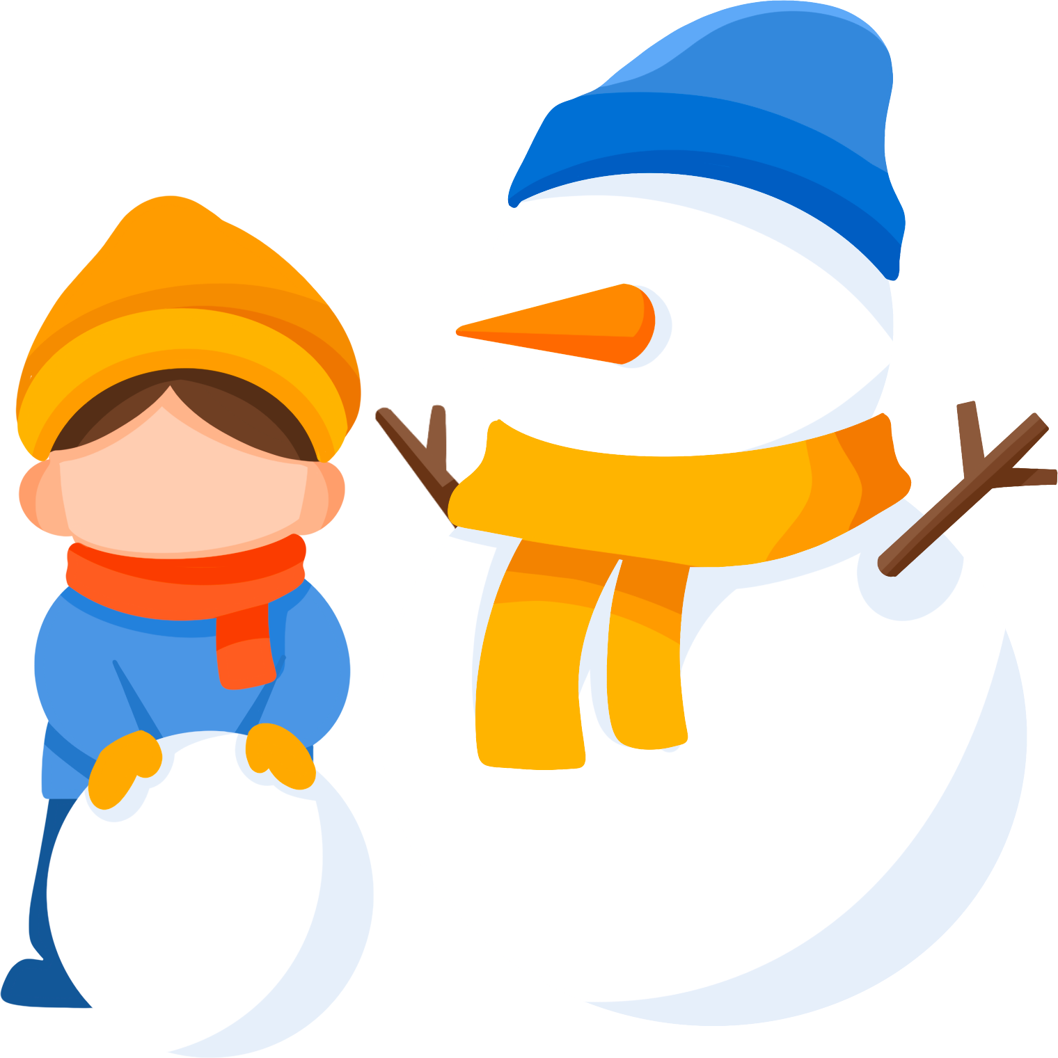 堆雪人的绘画图片制作方法！