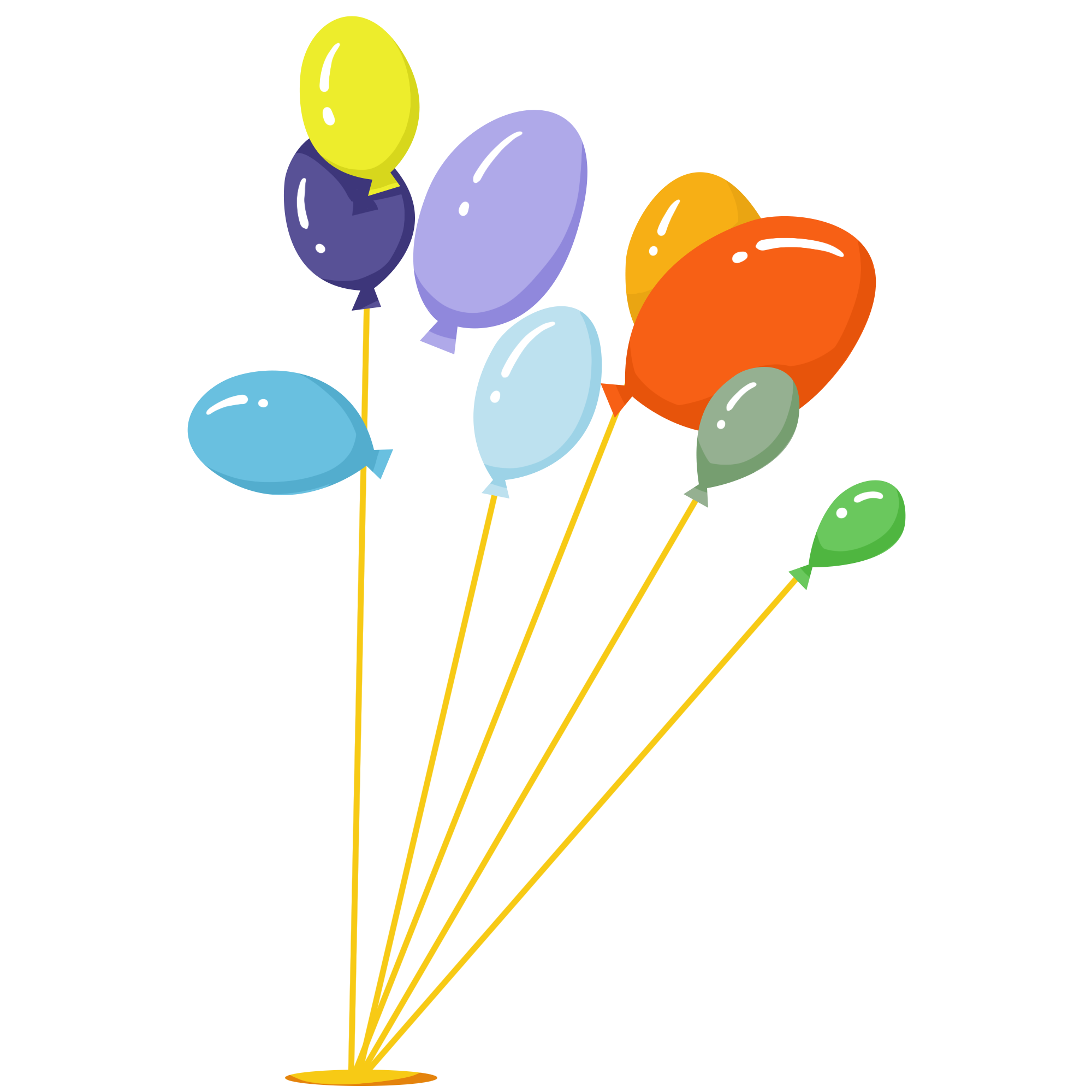 气球图片插画简单怎么画？