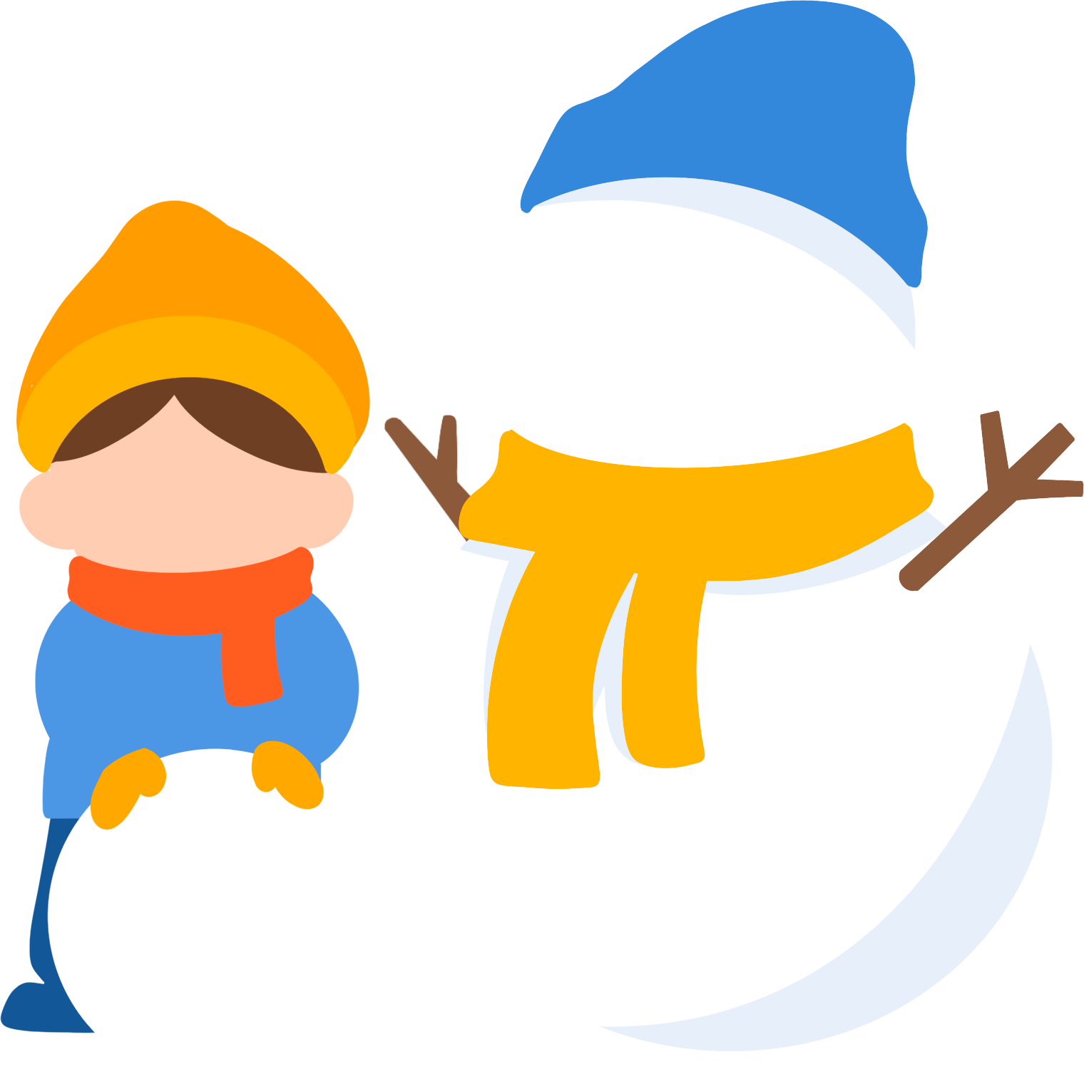 堆雪人的绘画图片制作方法！