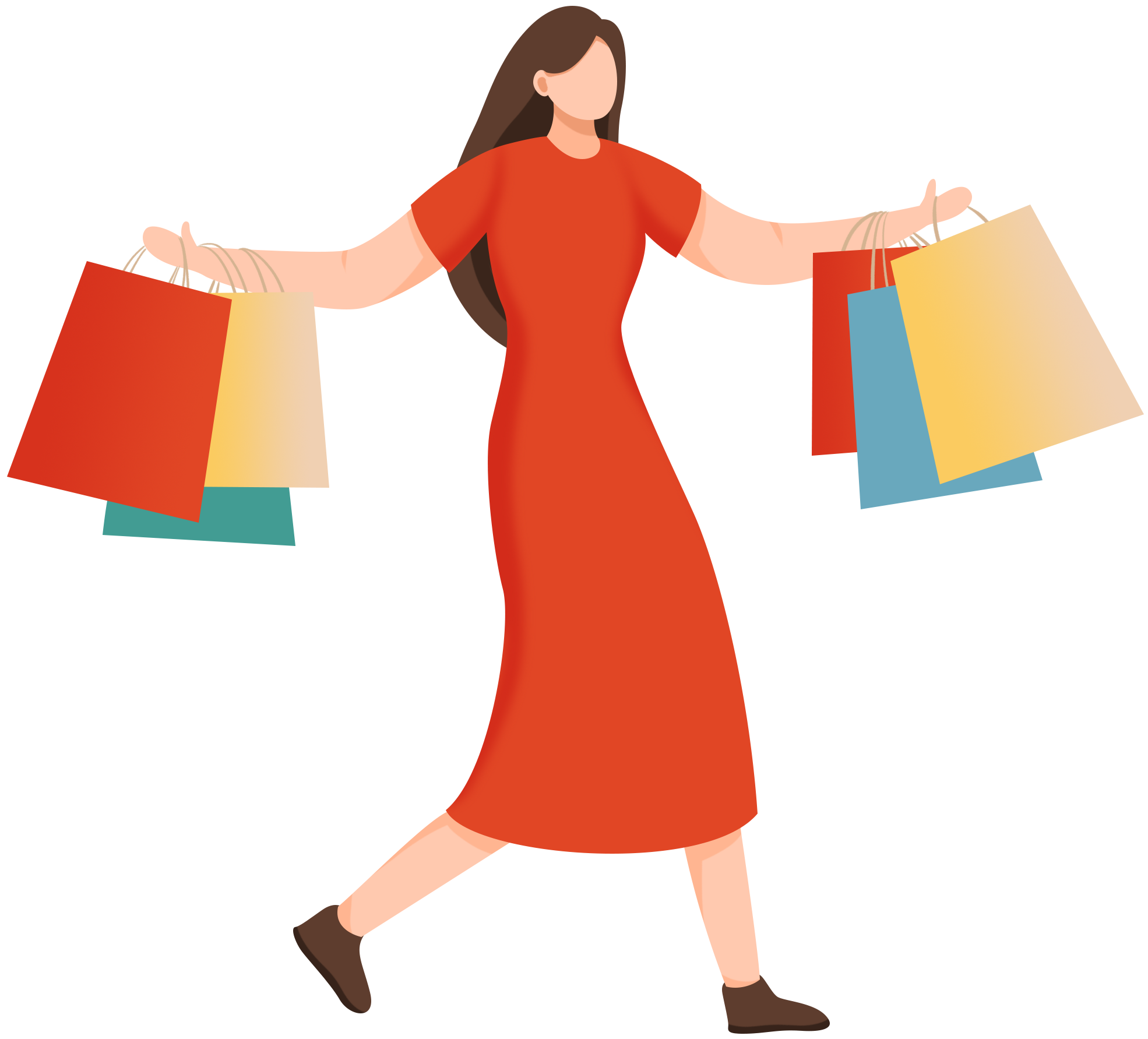 购物绘画图片如何绘制?