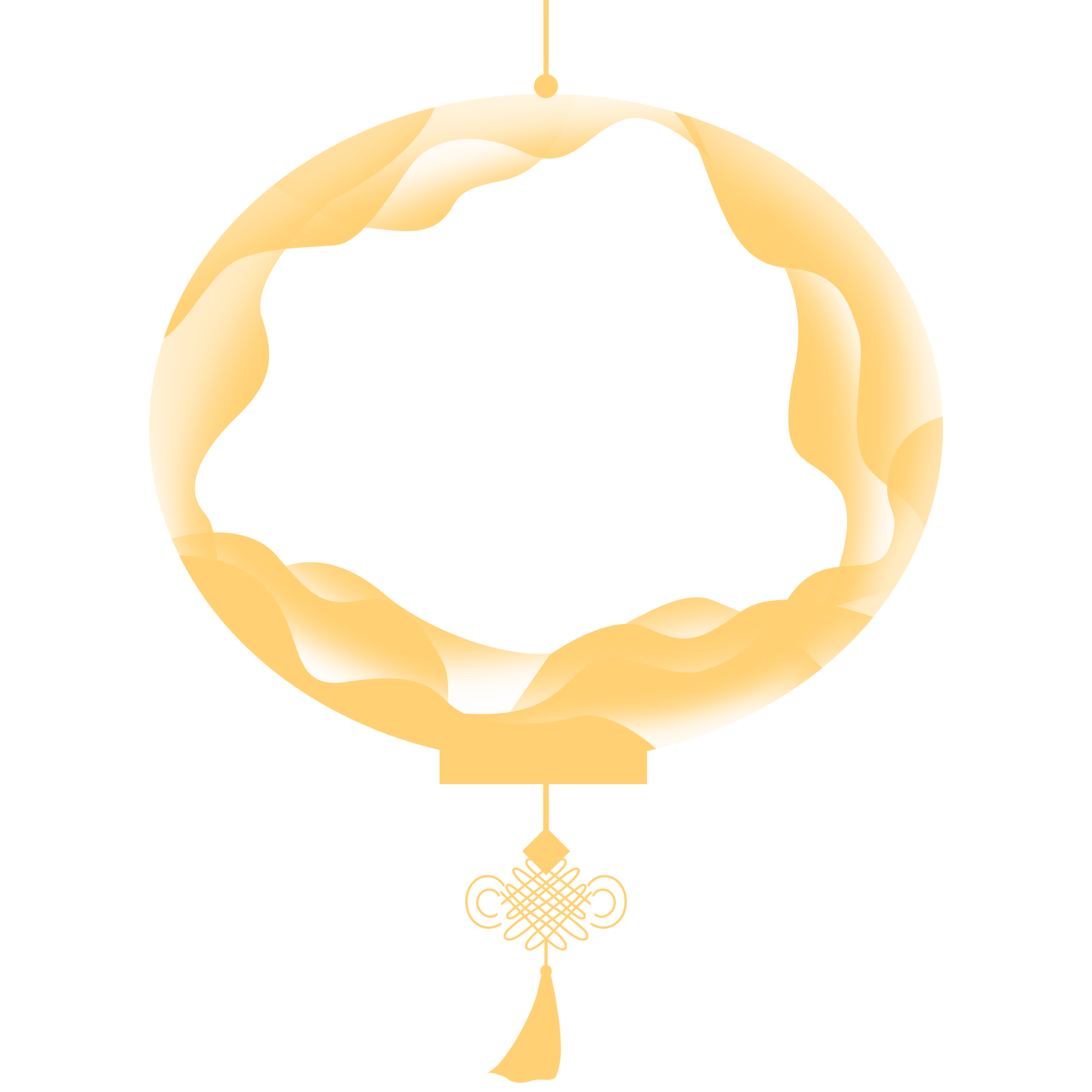 兔子剪纸灯笼素材图片怎么画？