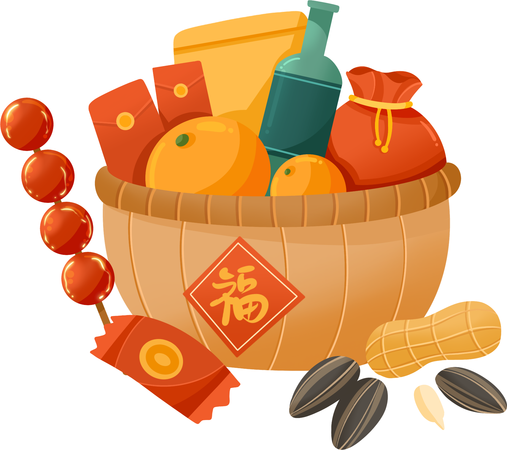 冰糖葫芦画图红包制作方法！