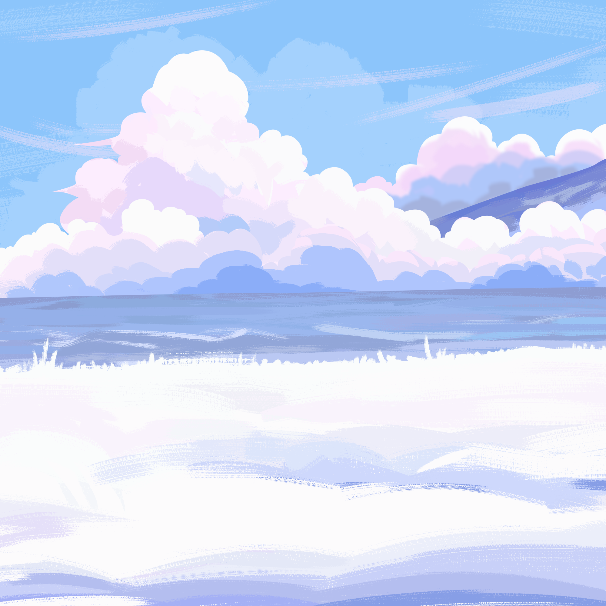 雪地插画素材如何画？