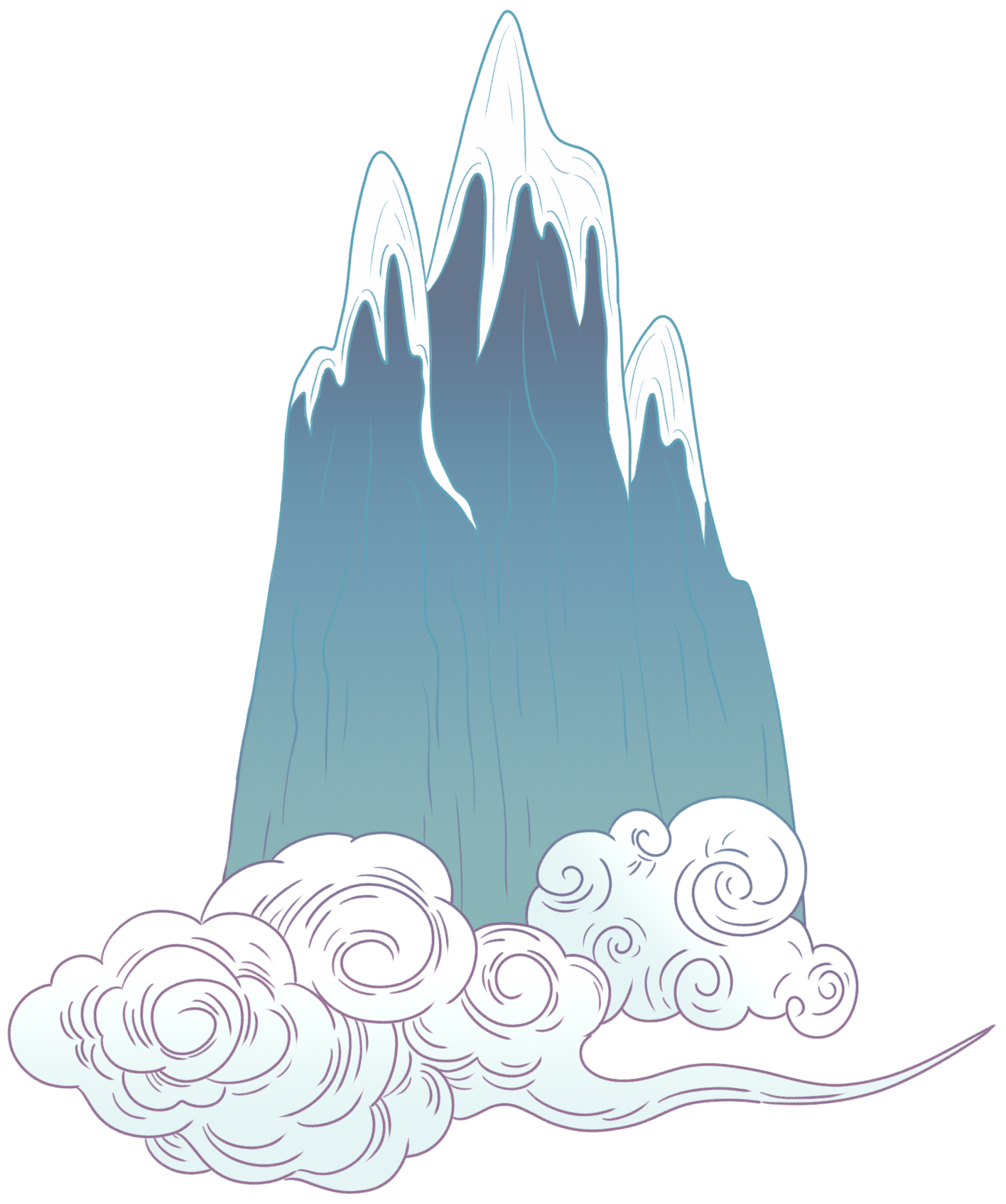 山插画图片如何画？