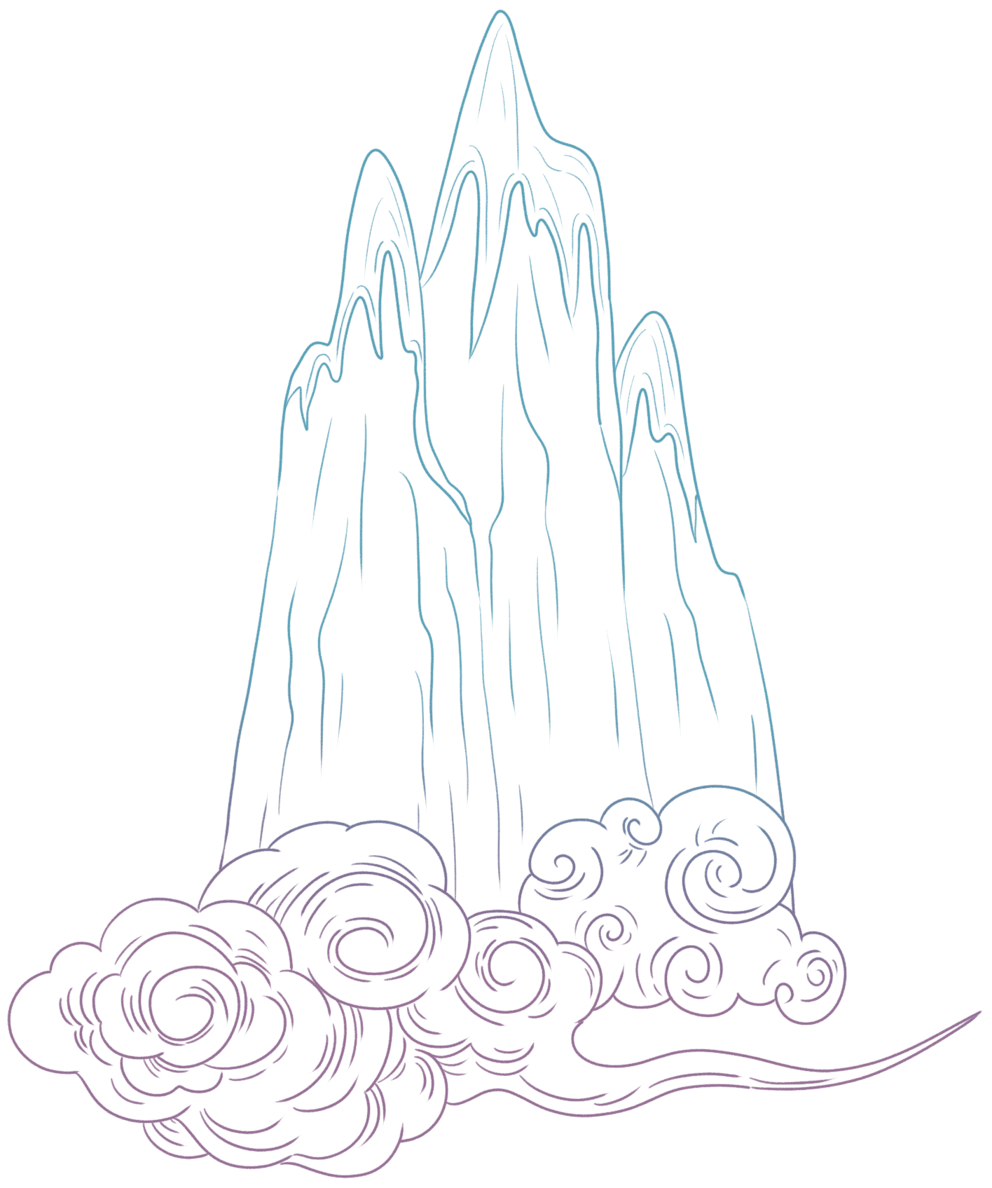 山插画图片如何画？