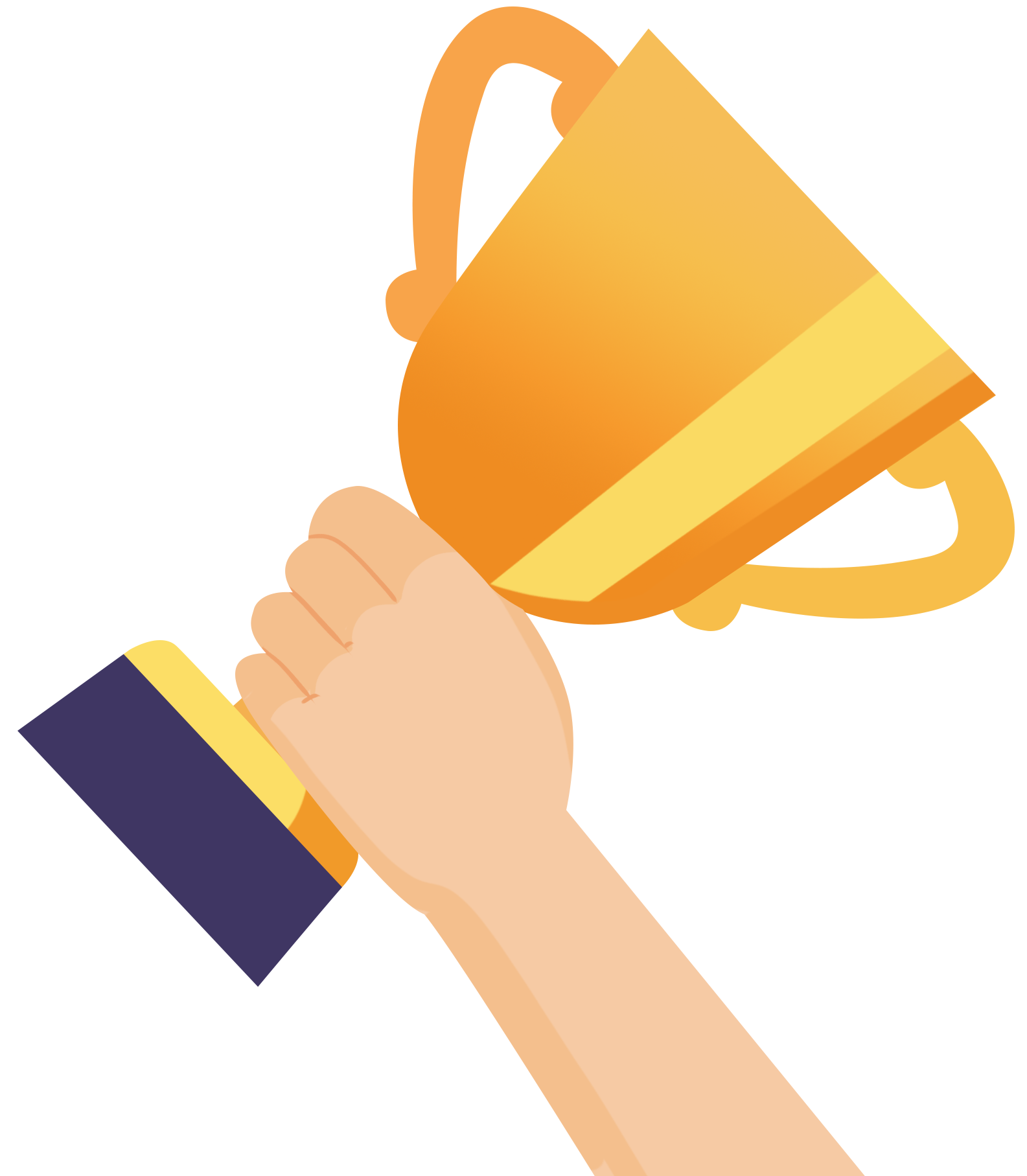 手举奖杯插画图片创作方法！快速制作技巧！