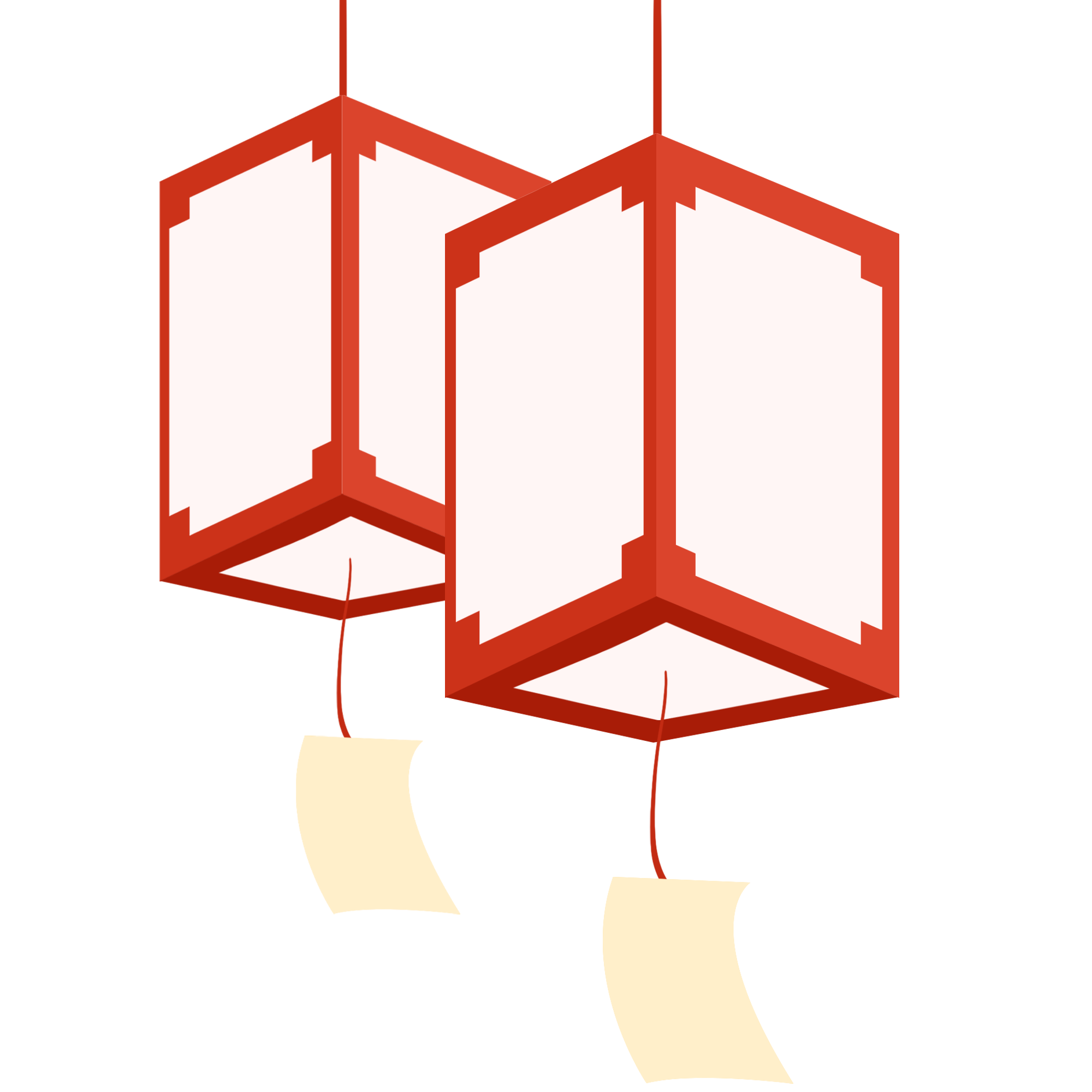 灯笼绘画图片制作步骤！