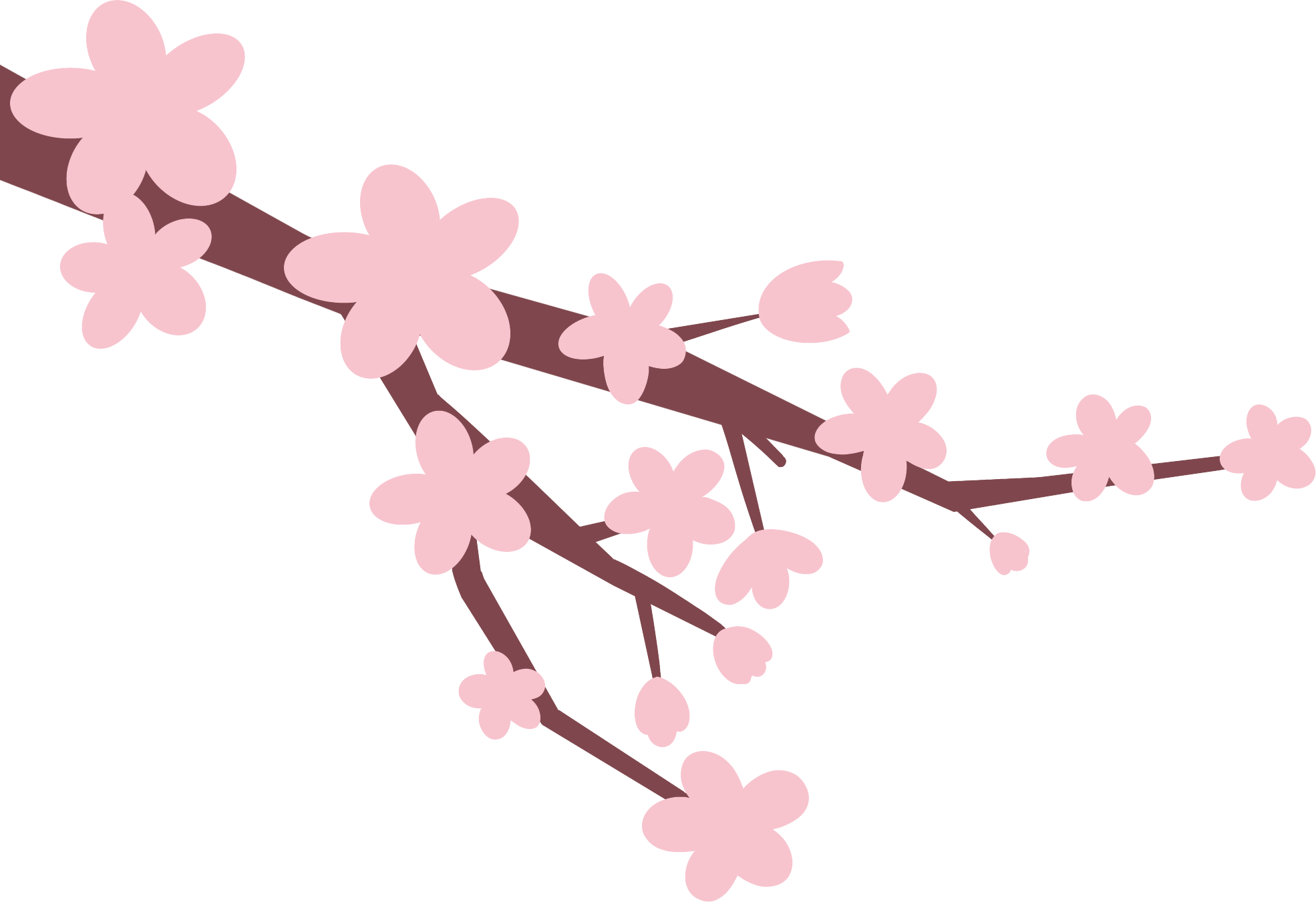 桃花樱花绘画图片创作方法！快速制作技巧！