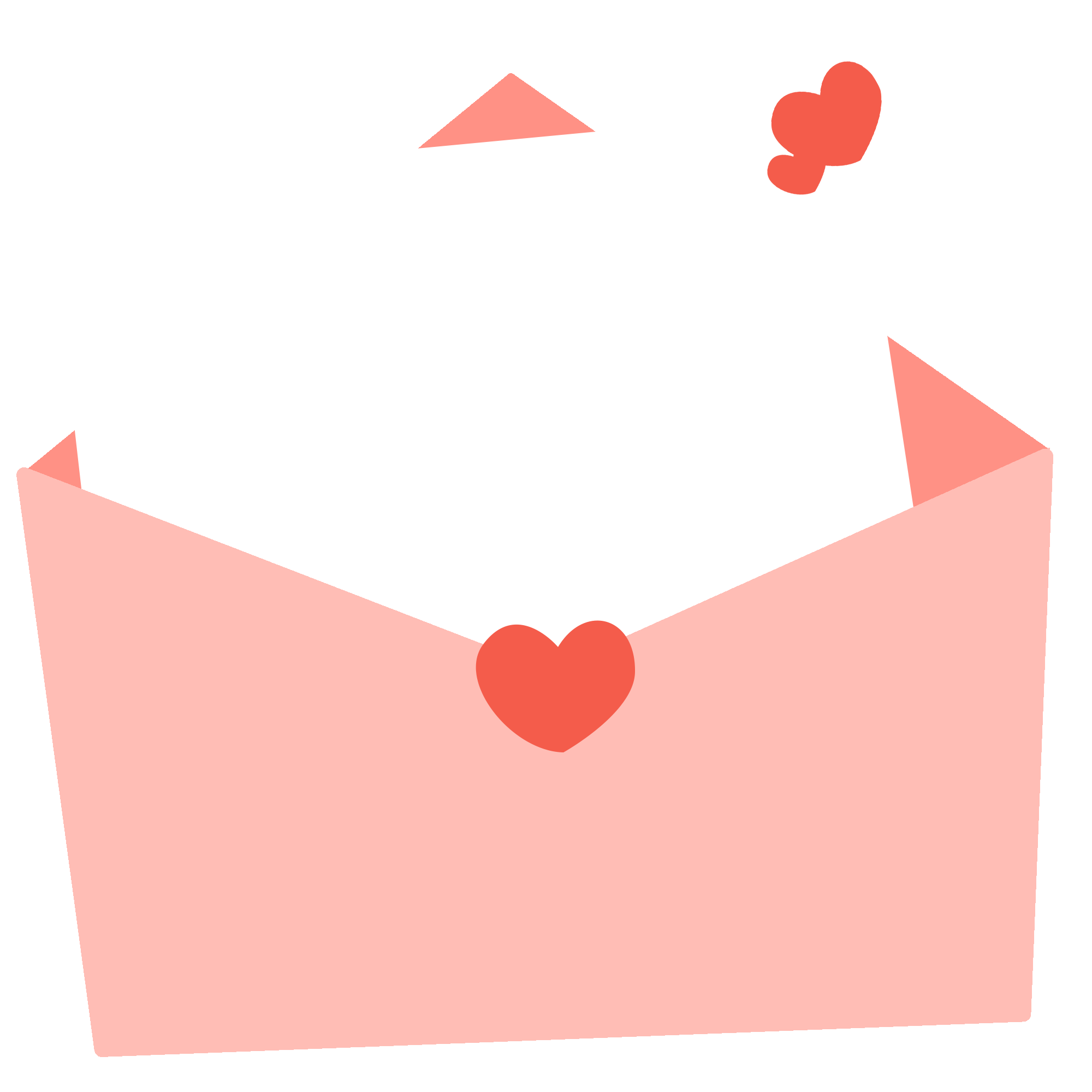 粉色信封图片插画素材制作方法！