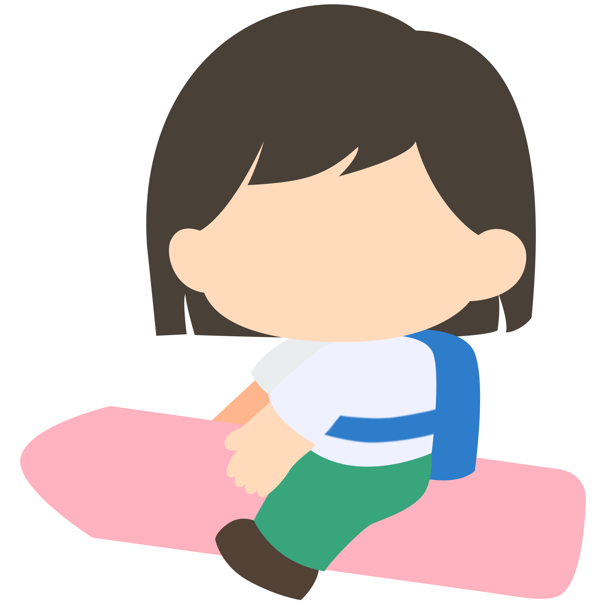 骑笔女孩绘画图片制作方法！