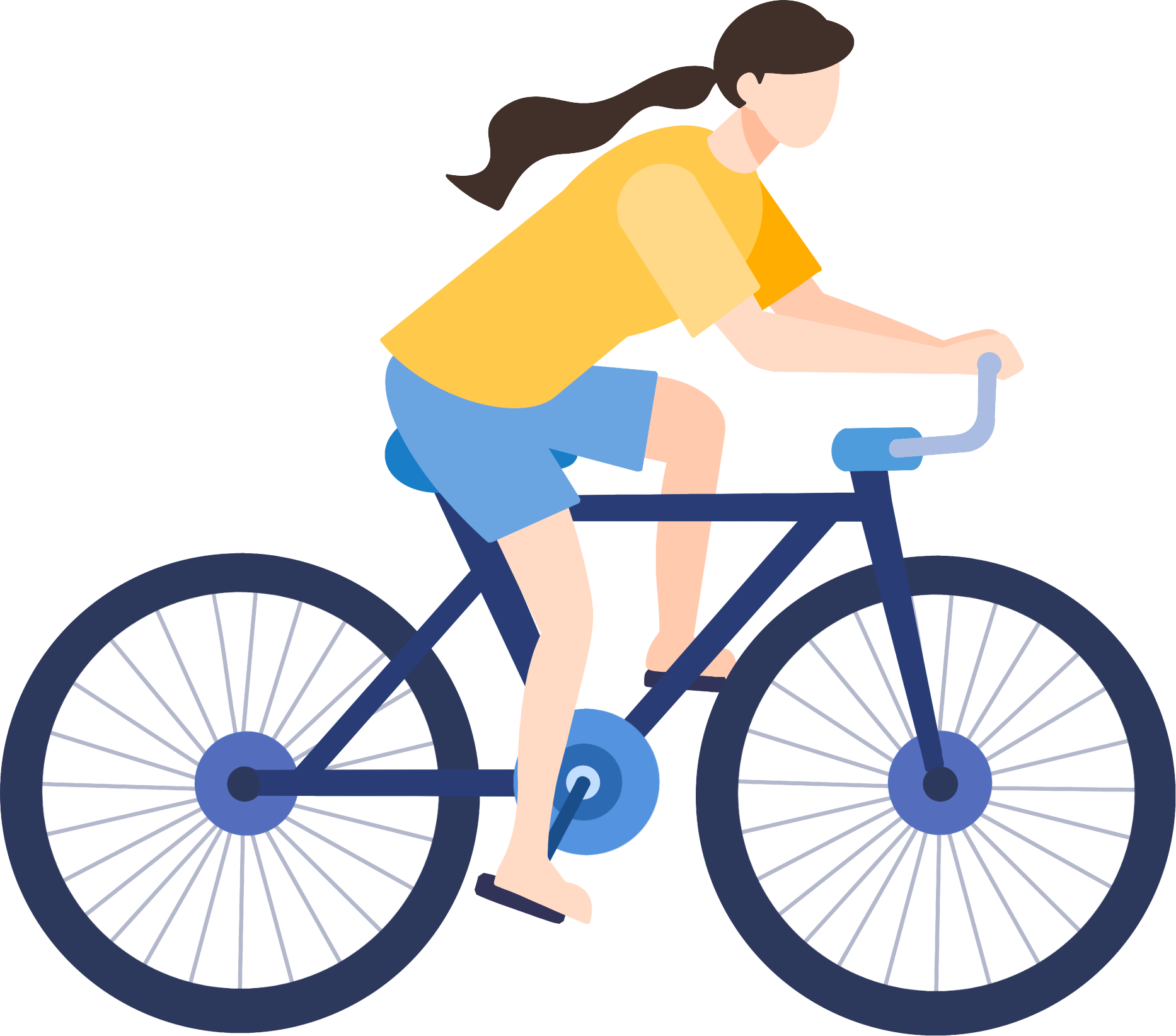 骑行单车插画图片制作步骤！