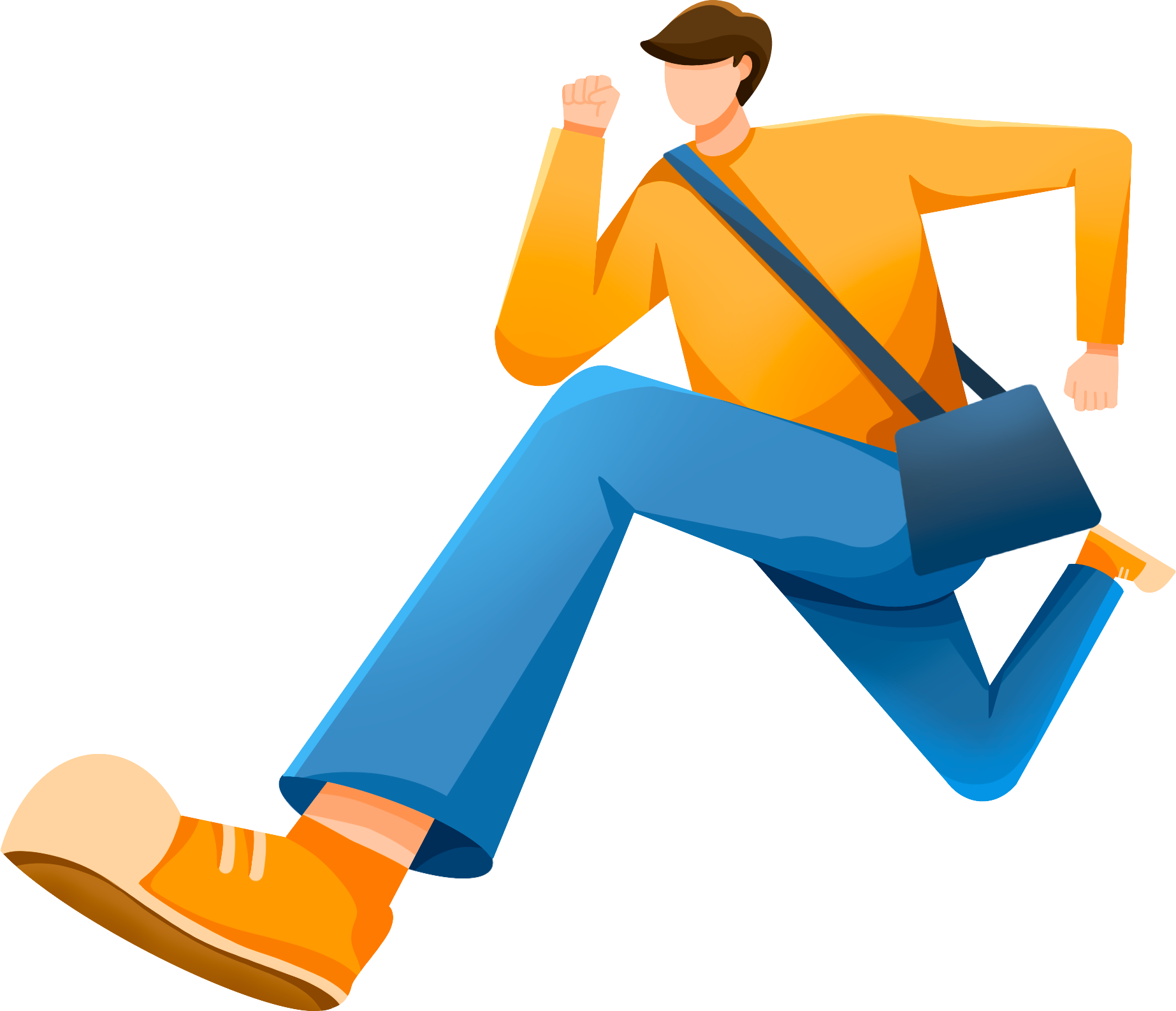 奔跑学生男生素材视频怎样画？