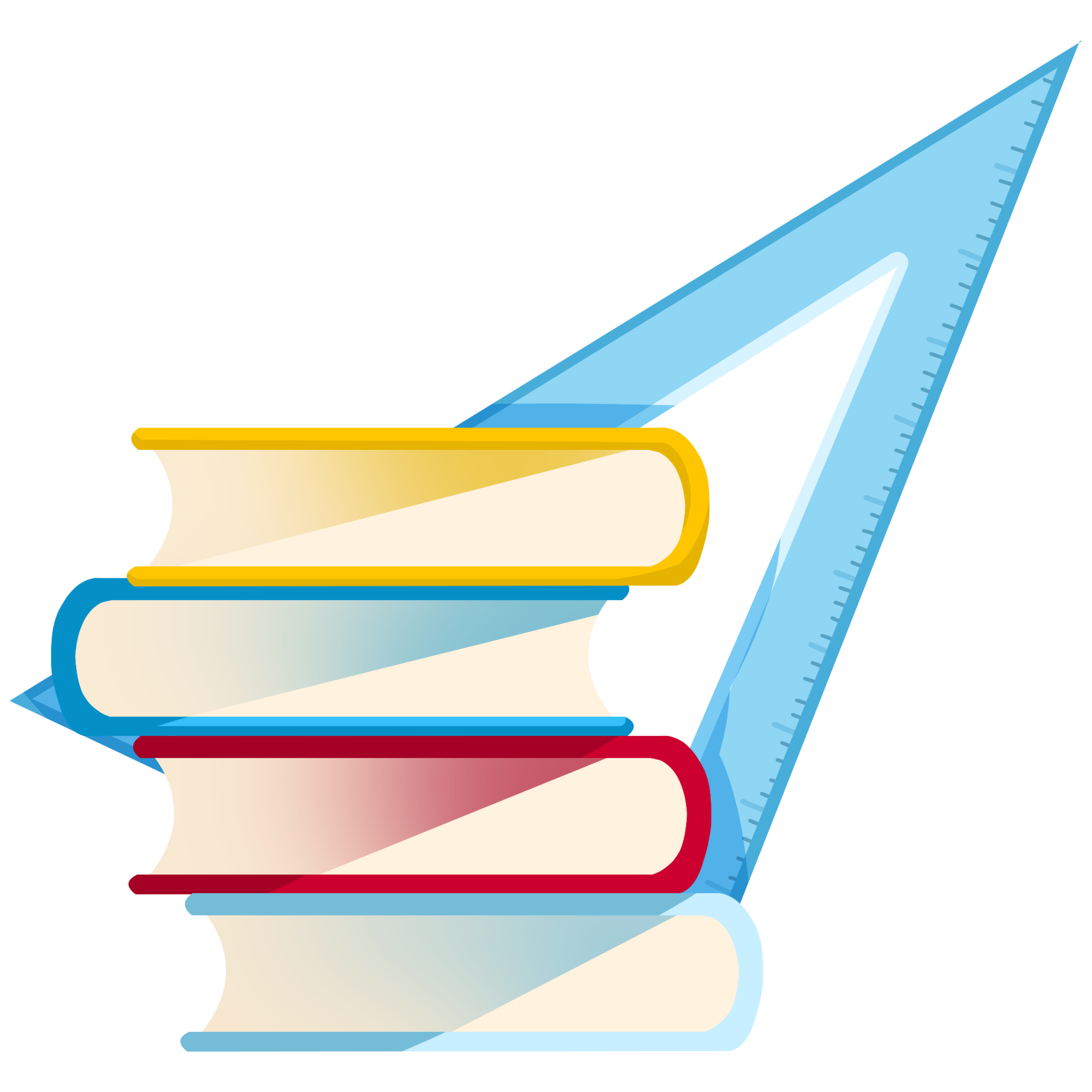 书本尺子图片插画素材怎么画？