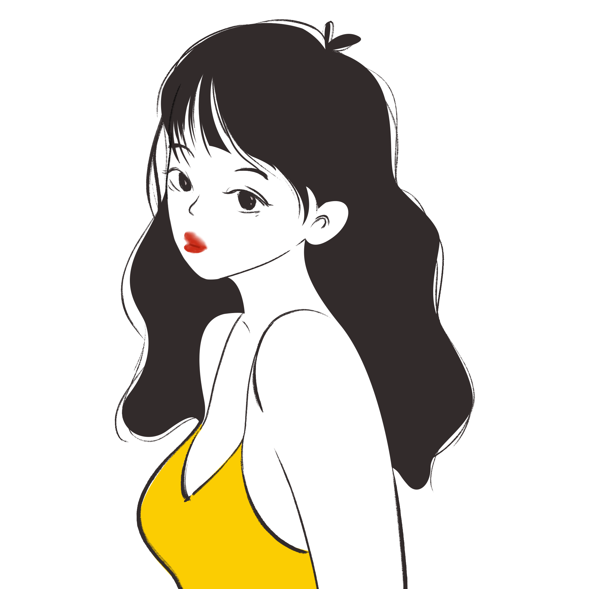 女生头像图片绘画简单制作方法！