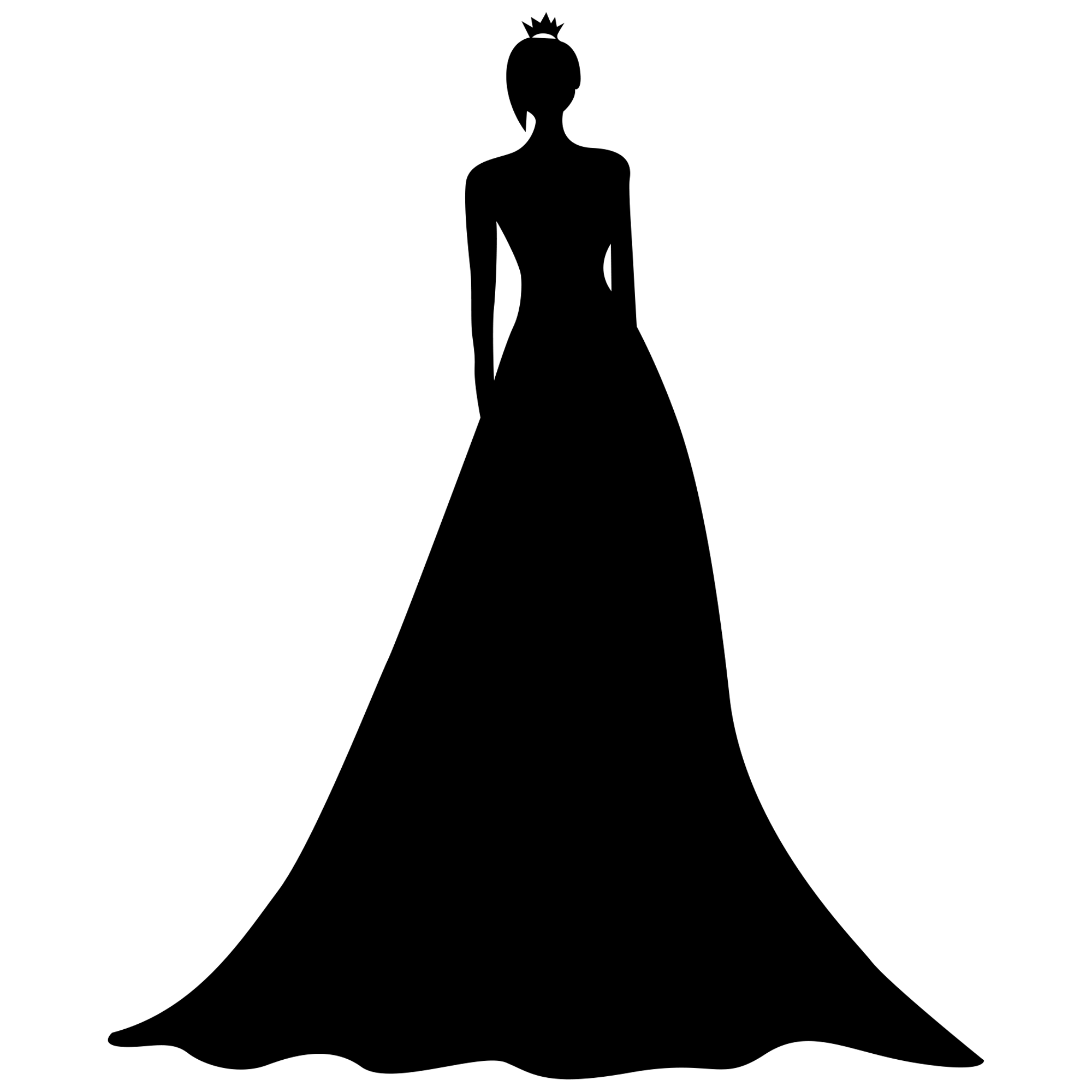 女神剪影插画图片如何绘制?