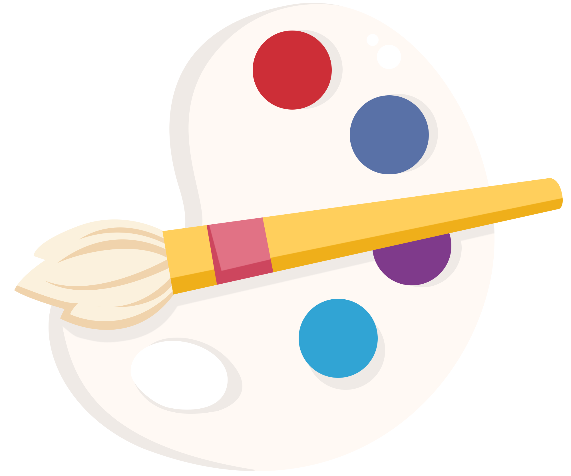 调色盘插画图片如何画？