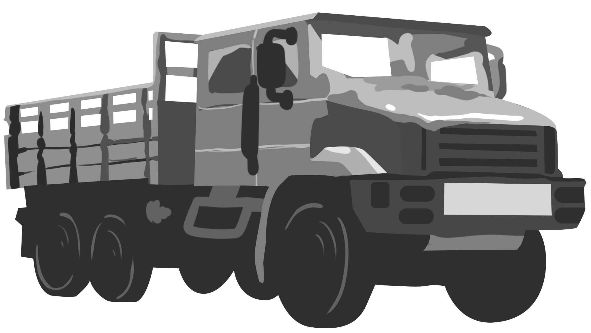 卡车绘画图片怎样画？