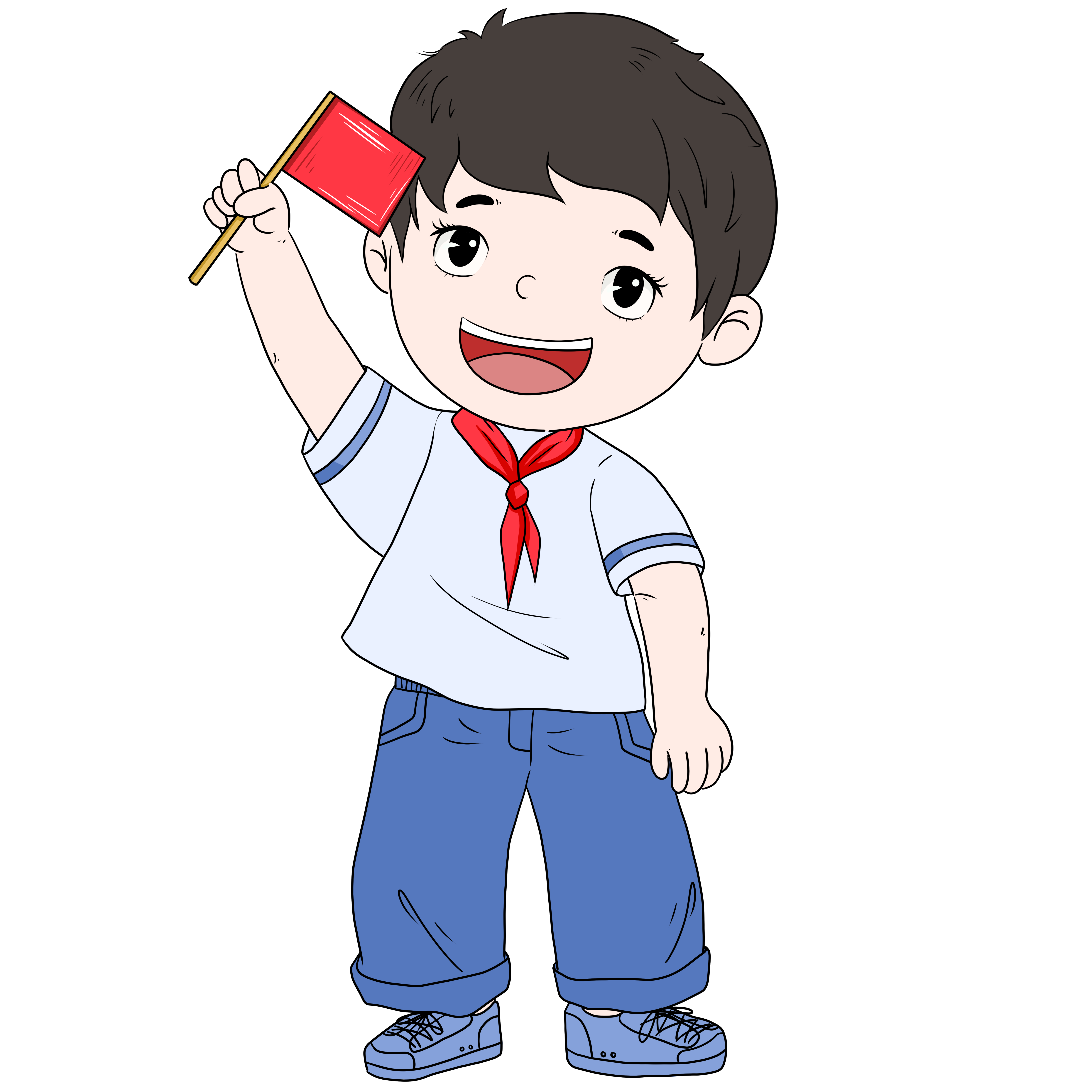 少先队员插画图片制作技巧