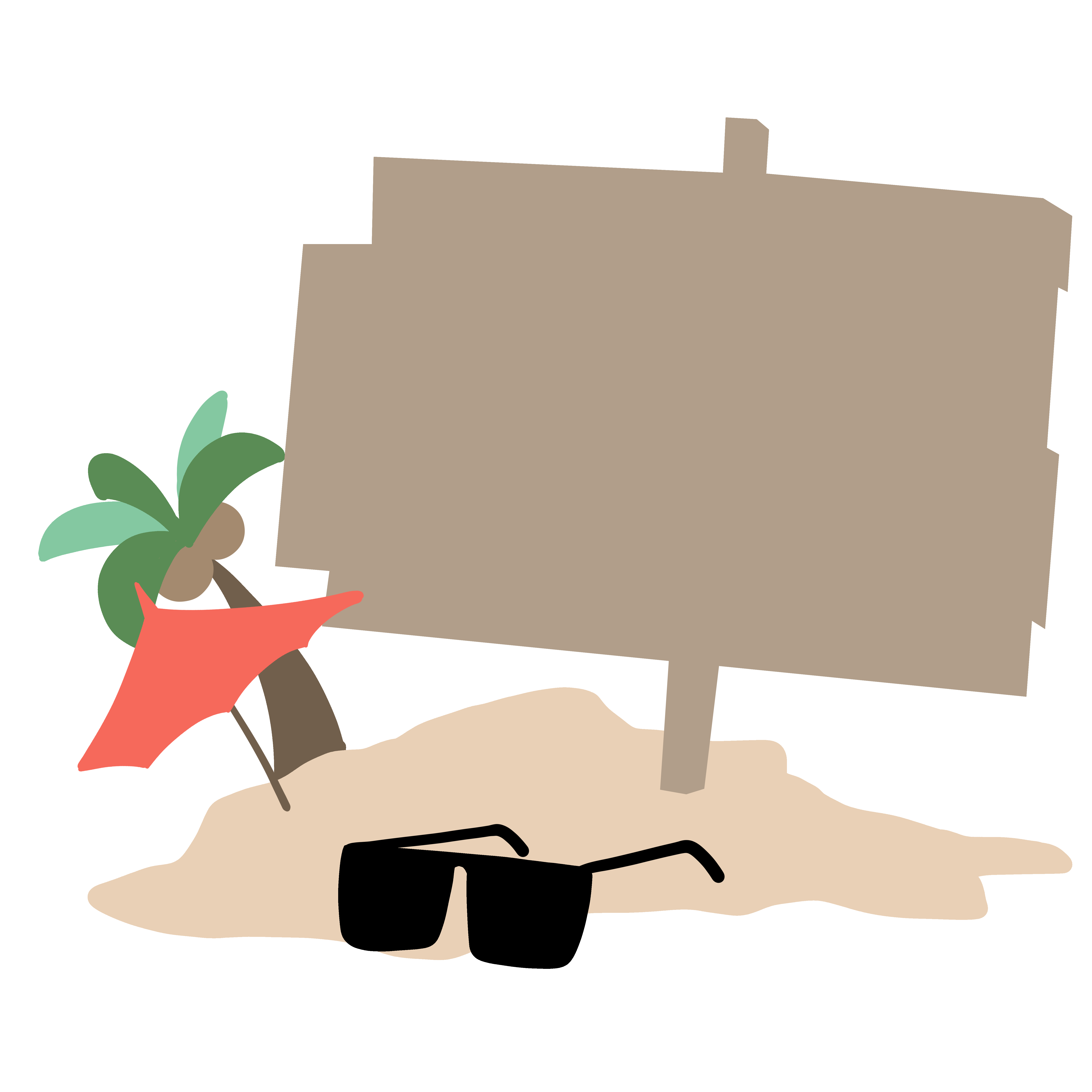 沙滩插画素材怎么画