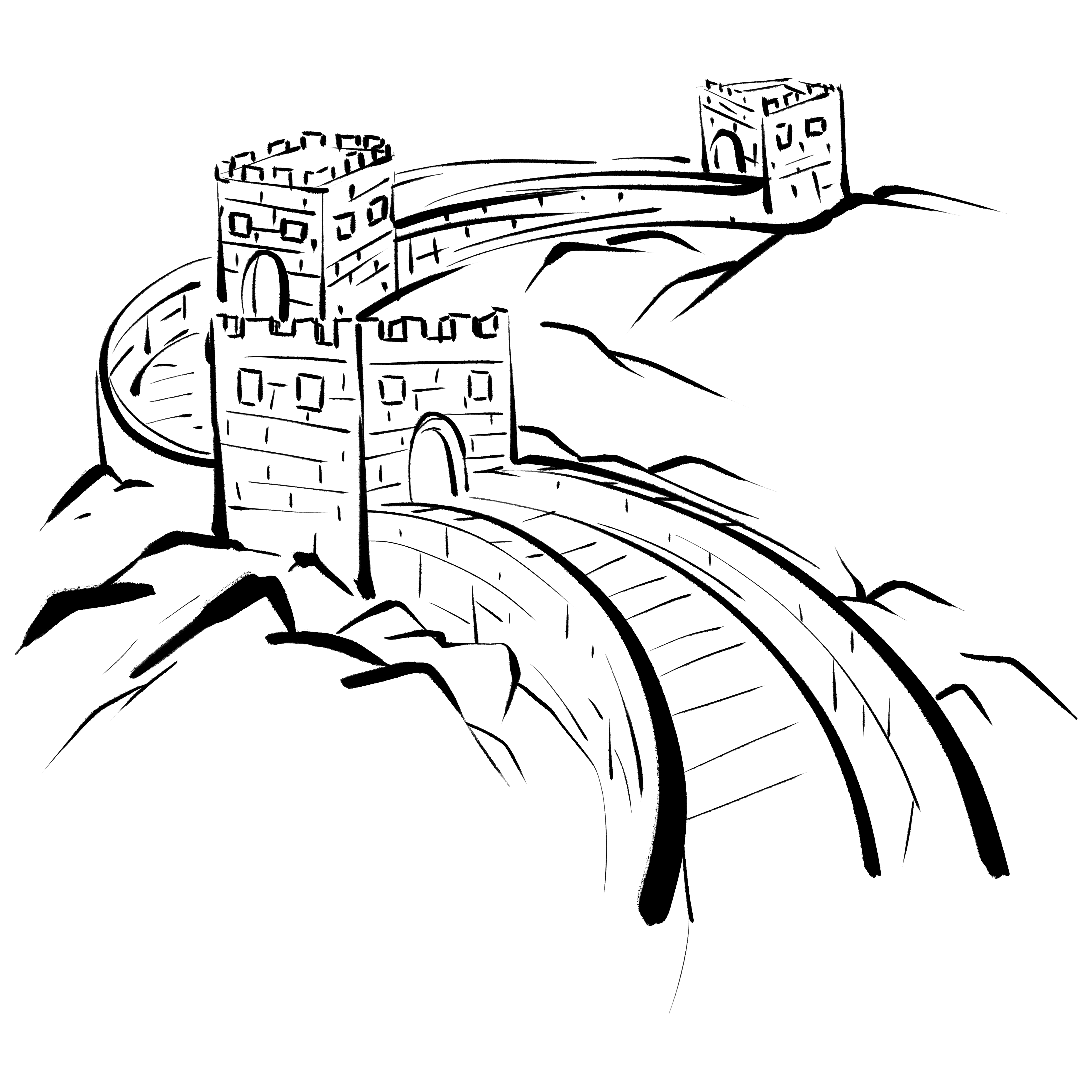 长城绘画图片如何绘制
