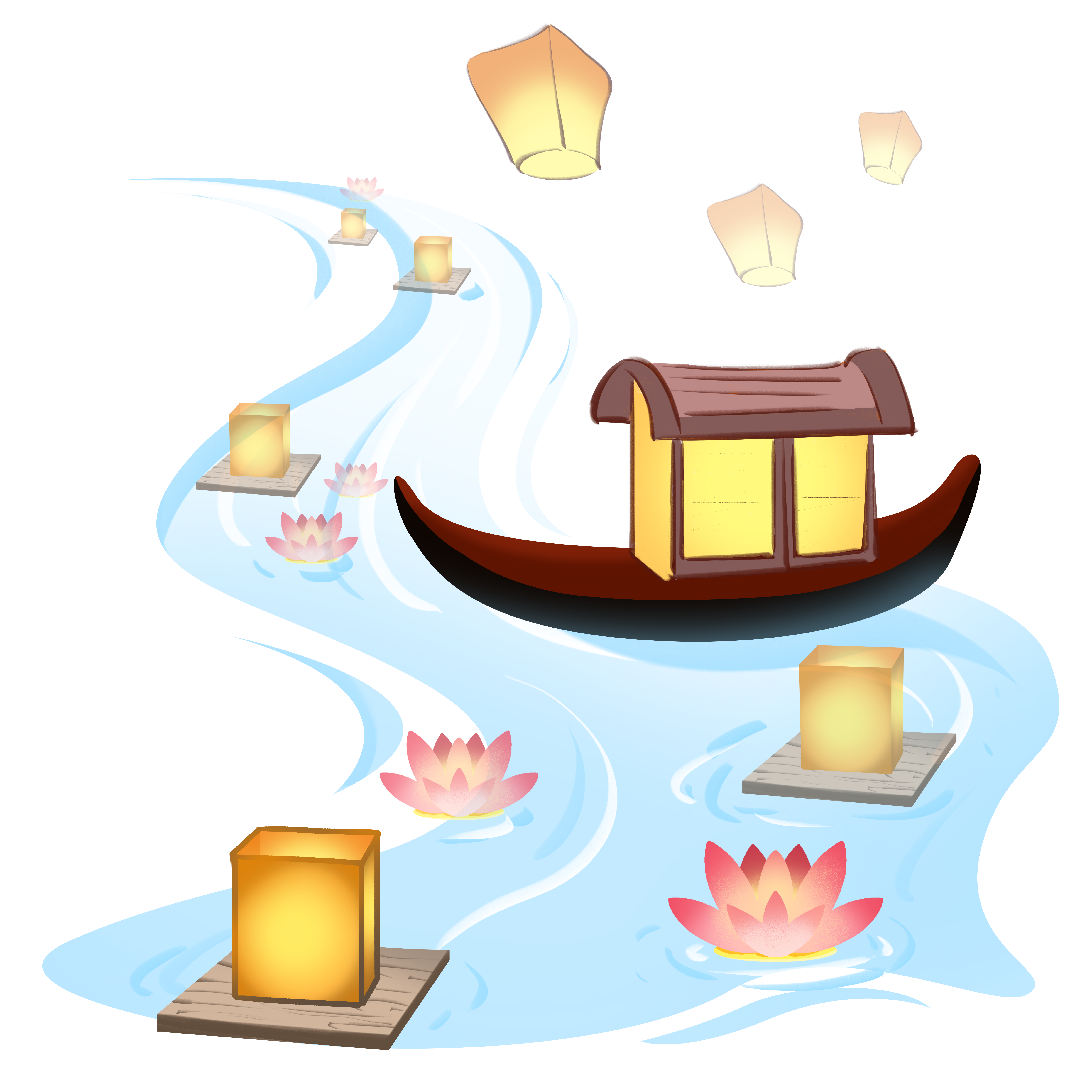 中元节绘画简单画制作技巧