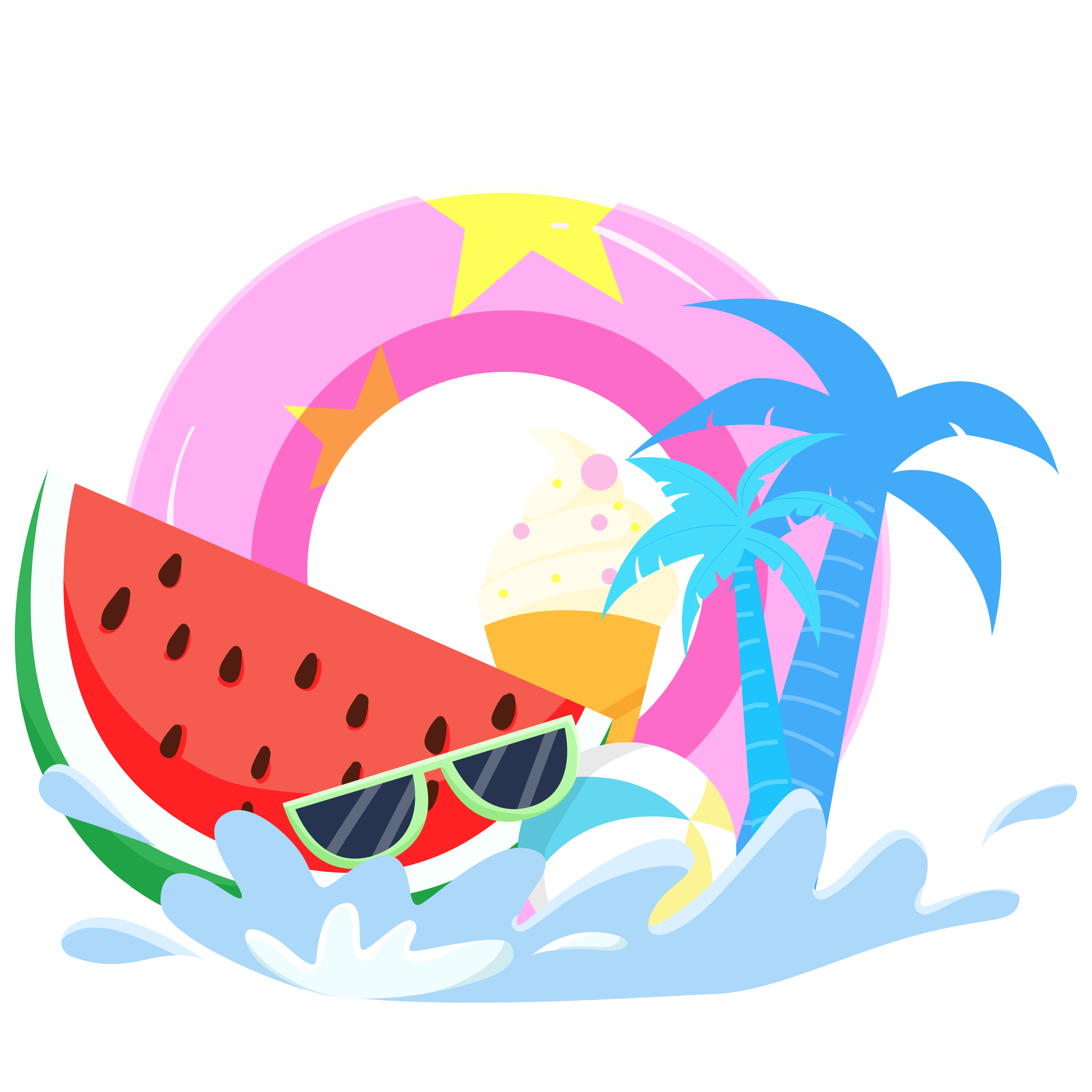 夏日生活插画图片制作技巧
