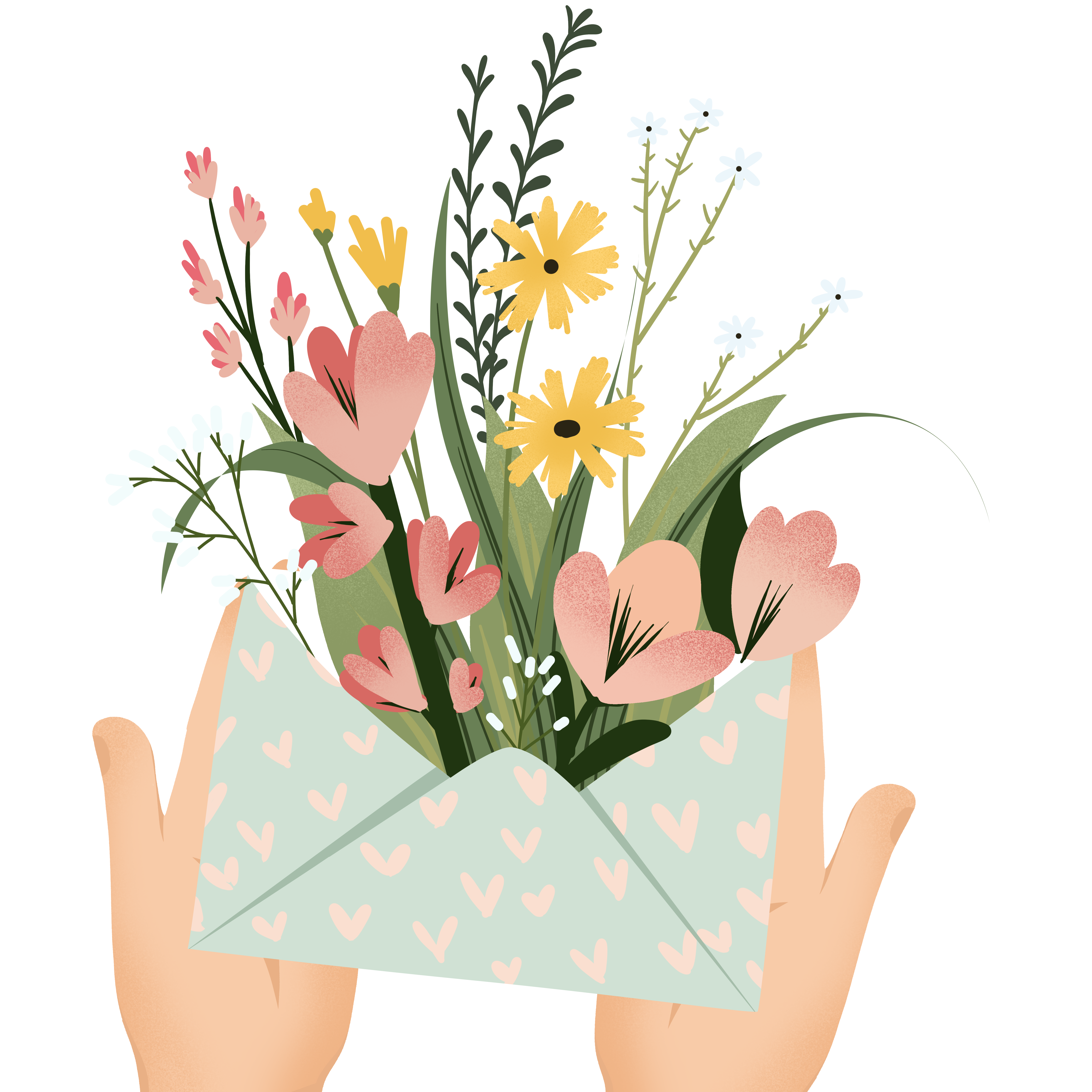 教师节信封插画图片制作技巧