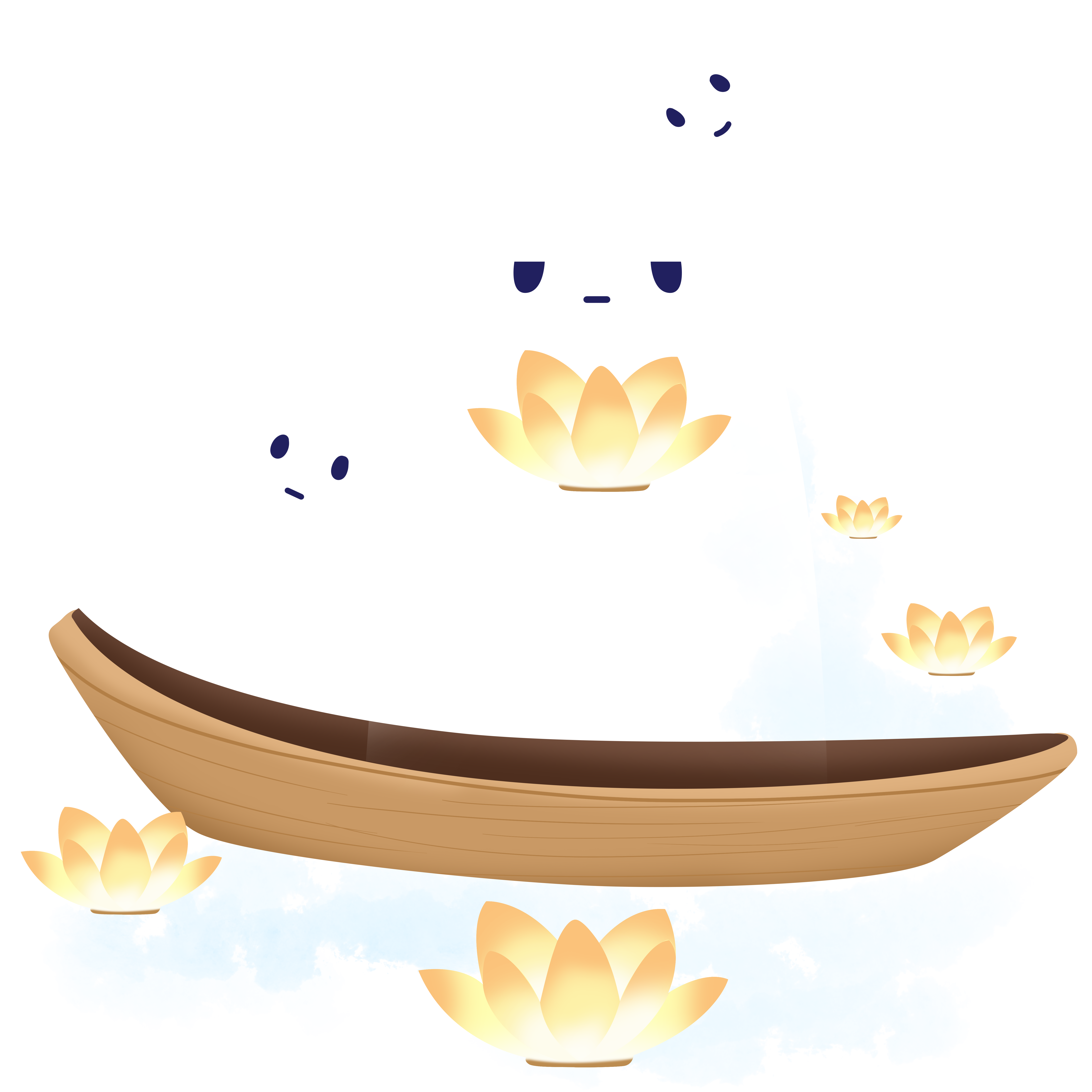 中元节插画图片制作方法