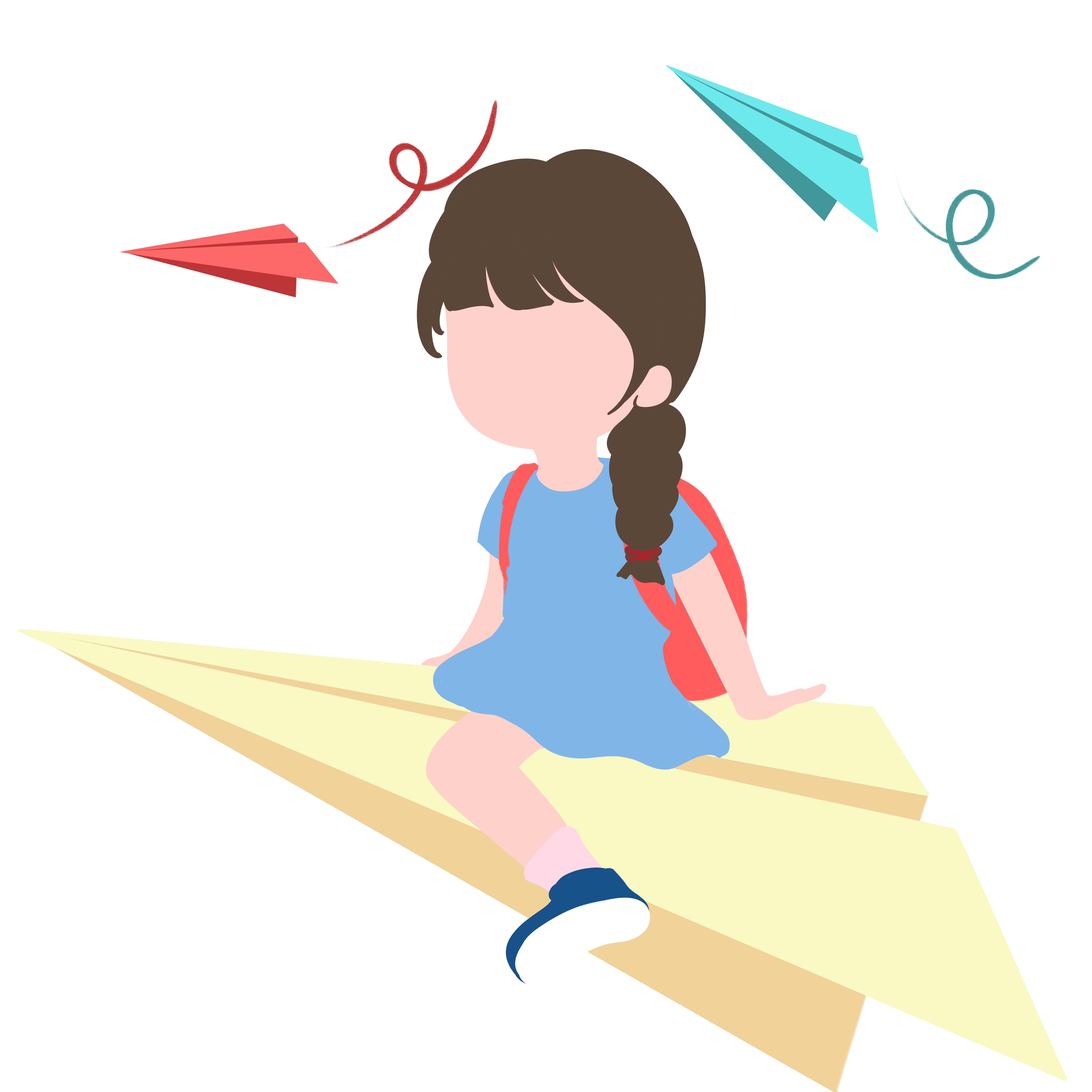 开学季插画图片怎么画