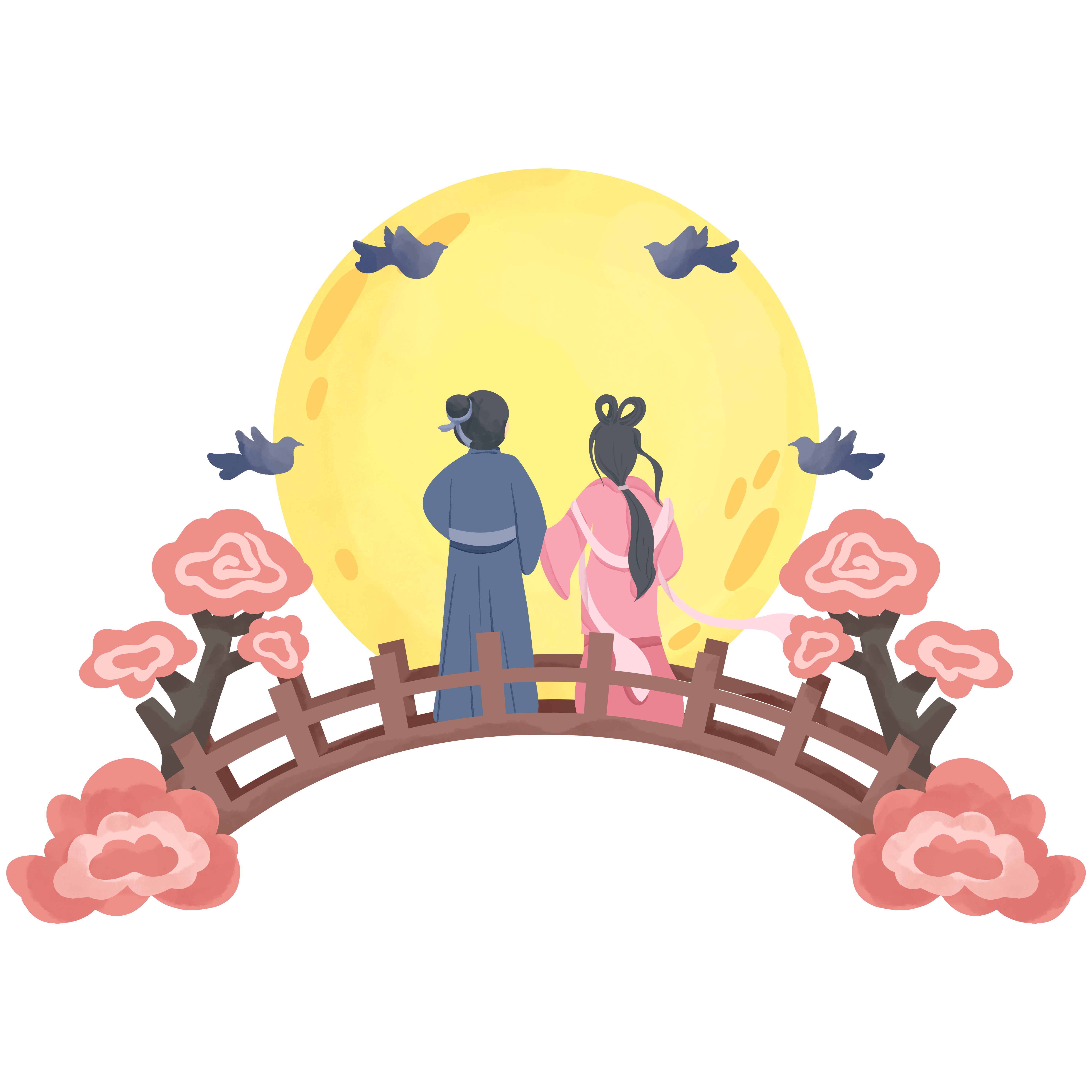 七夕绘画作品创作方法快速制作技巧