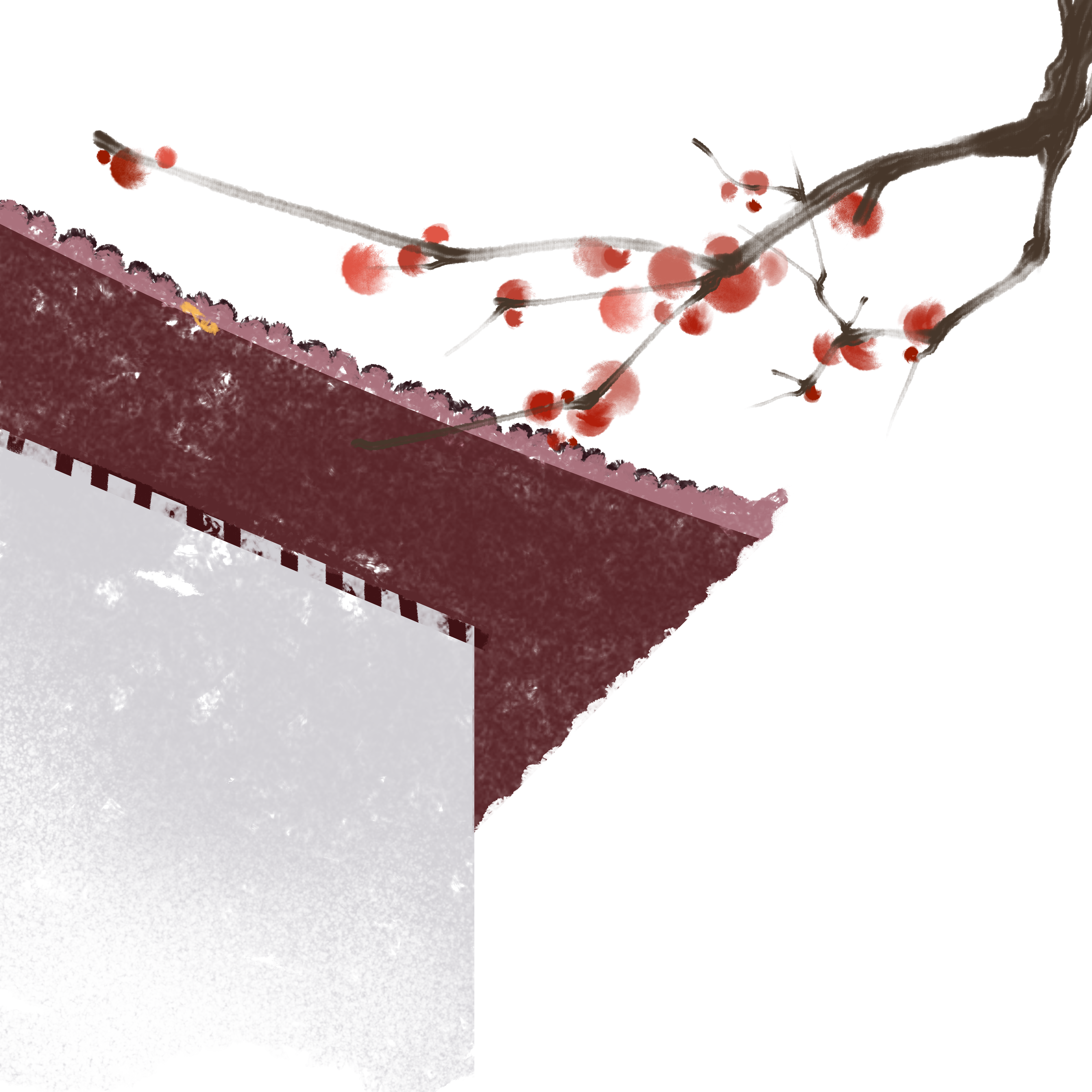 大雪插画图片创作方法快速制作技巧