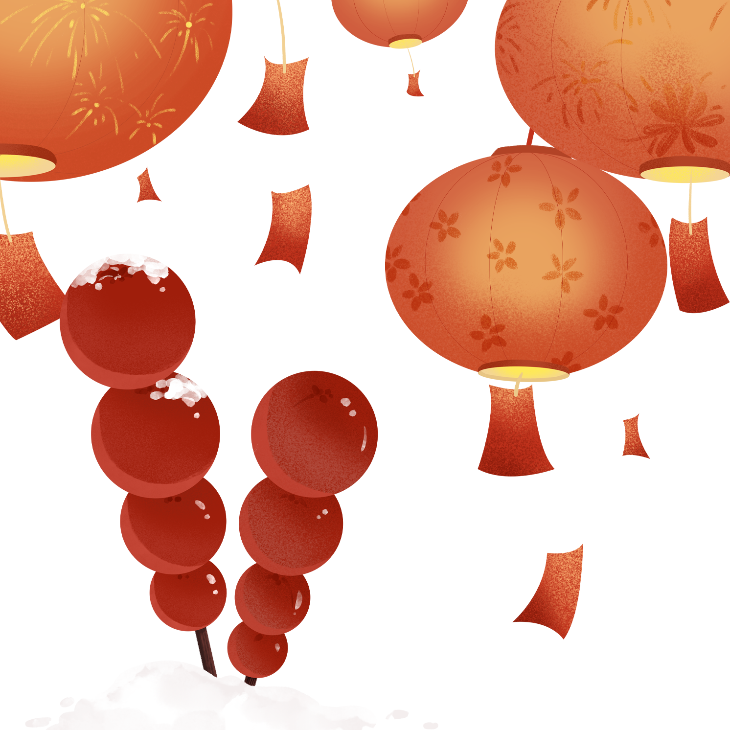 新年插画素材如何绘制